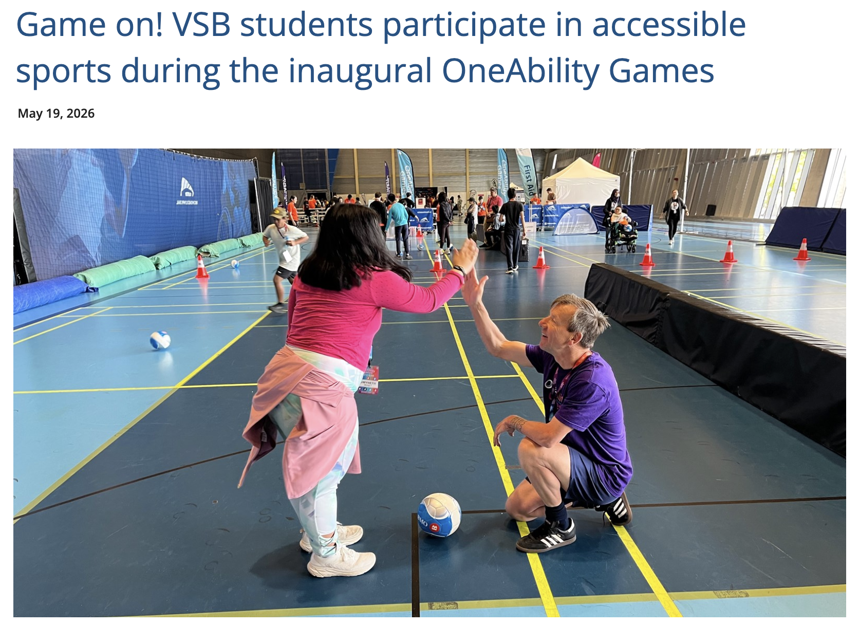 Game on! VSB students participate in accessible sports during the inaugural OneAbility Games