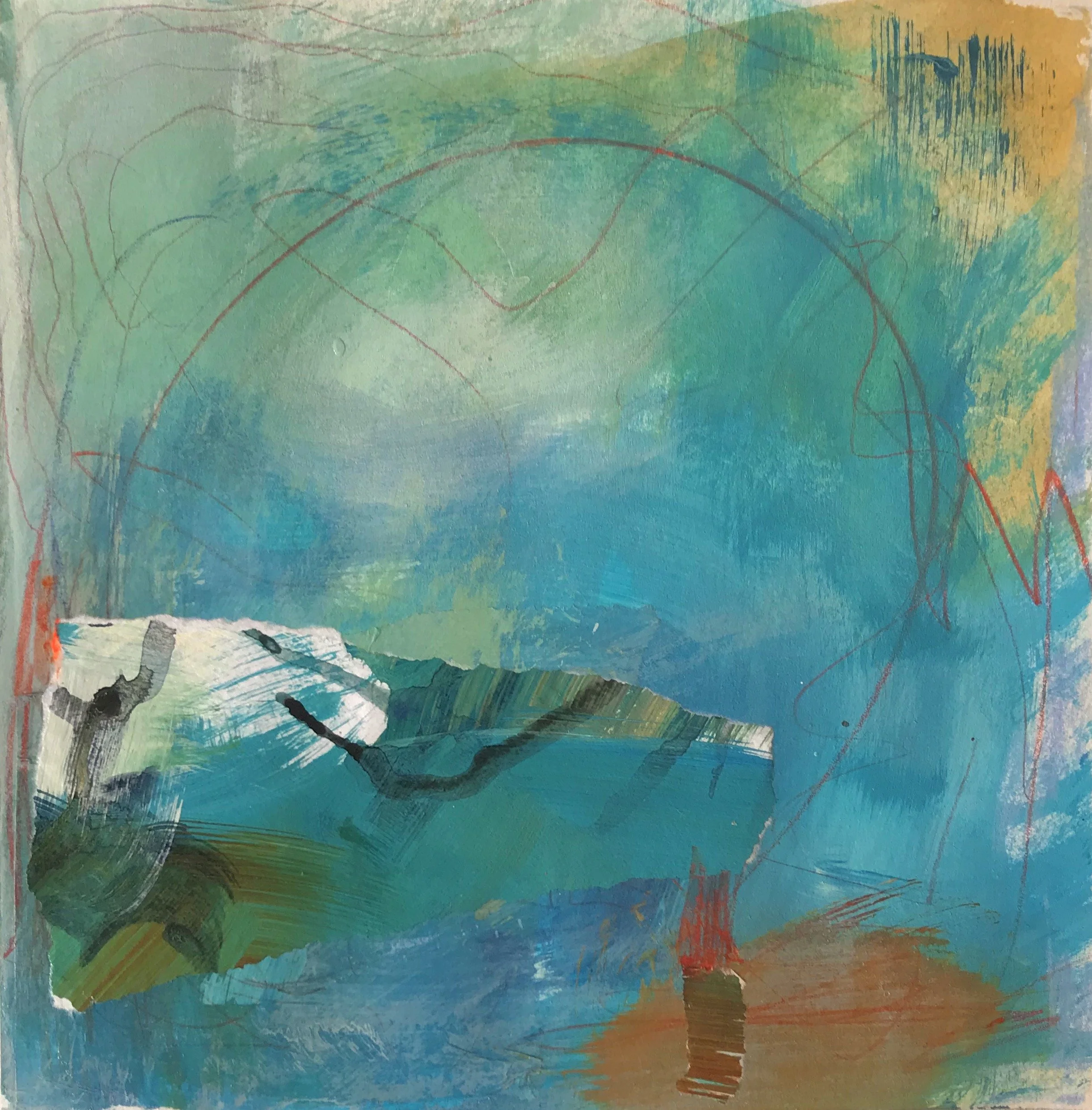 8” x 8” Mixed Media on Paper 