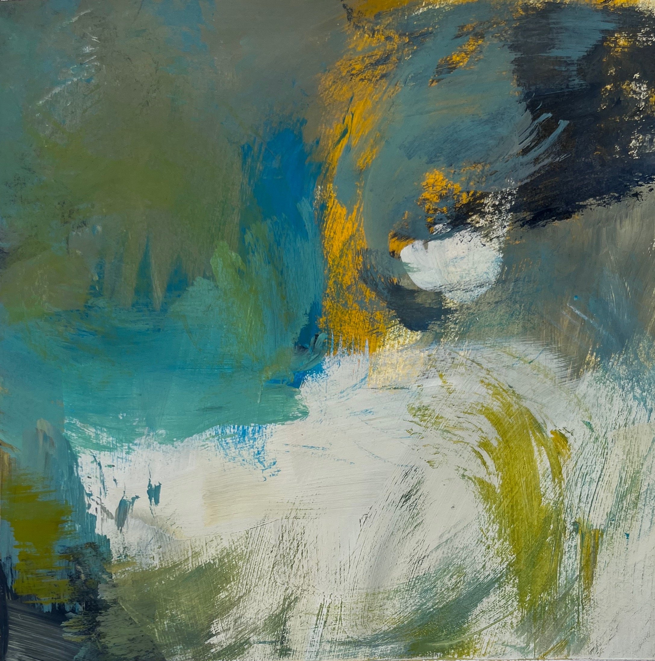 Golden Light 12” x 12” acrylic on paper