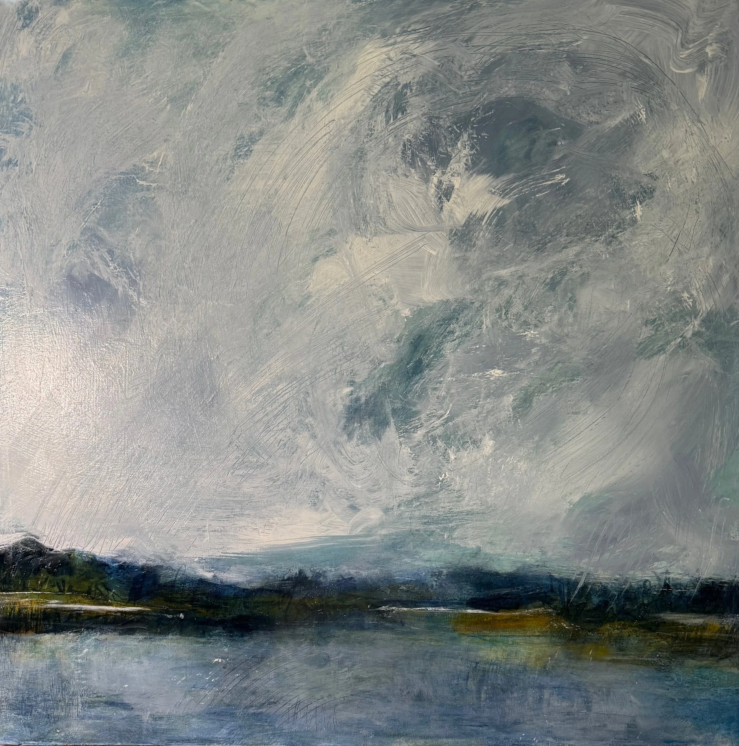 Sky’s Edge II
24”x24” acrylic mixed media on birch panel SOLD