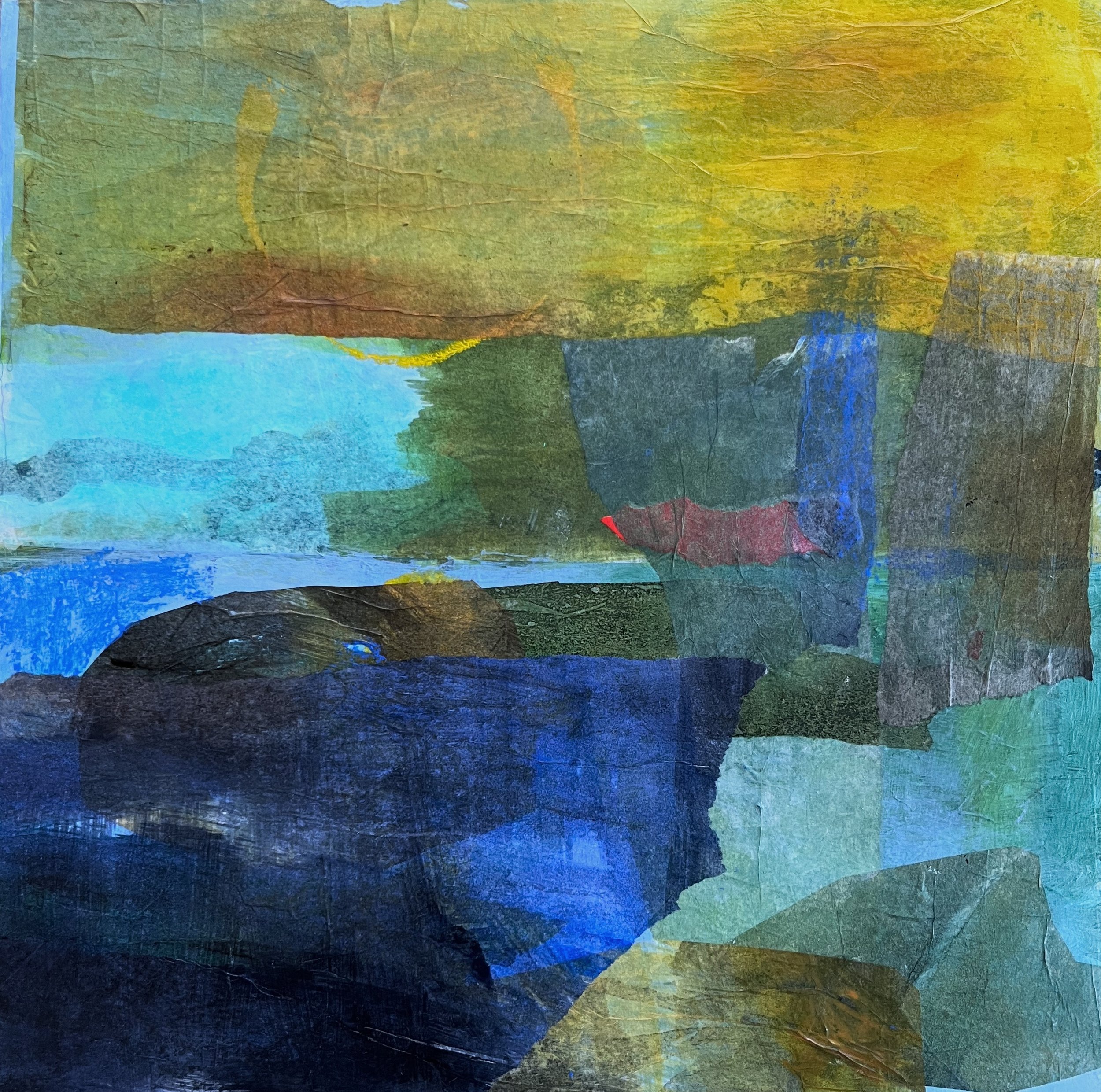 Yellow Sky 12” x 12” Mixed Media on
Birch Panel