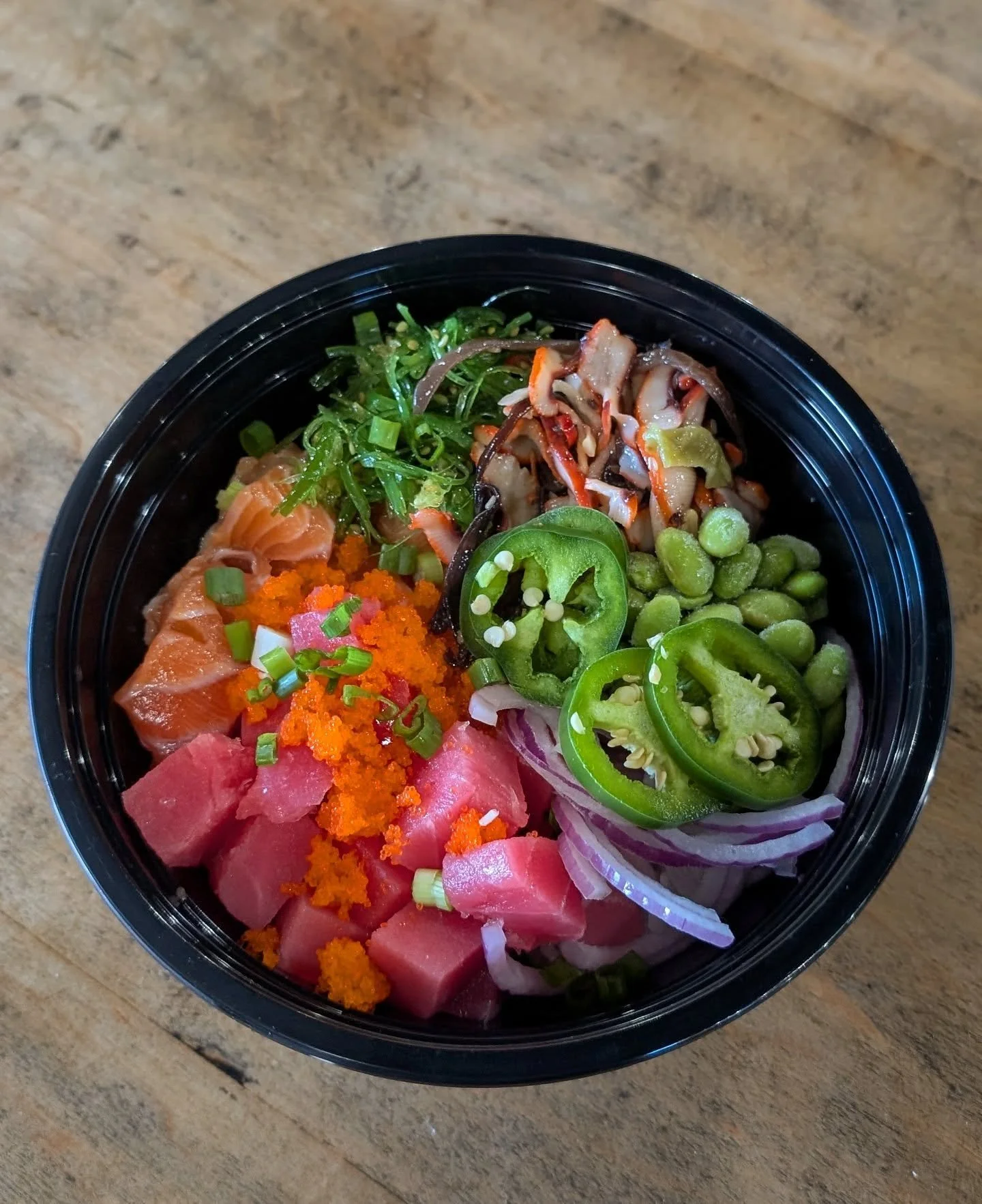 Poke (pronounced POH-keh) means &ldquo;to slice or cut&rdquo; in Hawaiian referring to cubes of marinated sushi grade fish which is then tossed over rice. &quot;Mainland&quot; poke refers to bowls that include many more toppings and seasonings. 

Why
