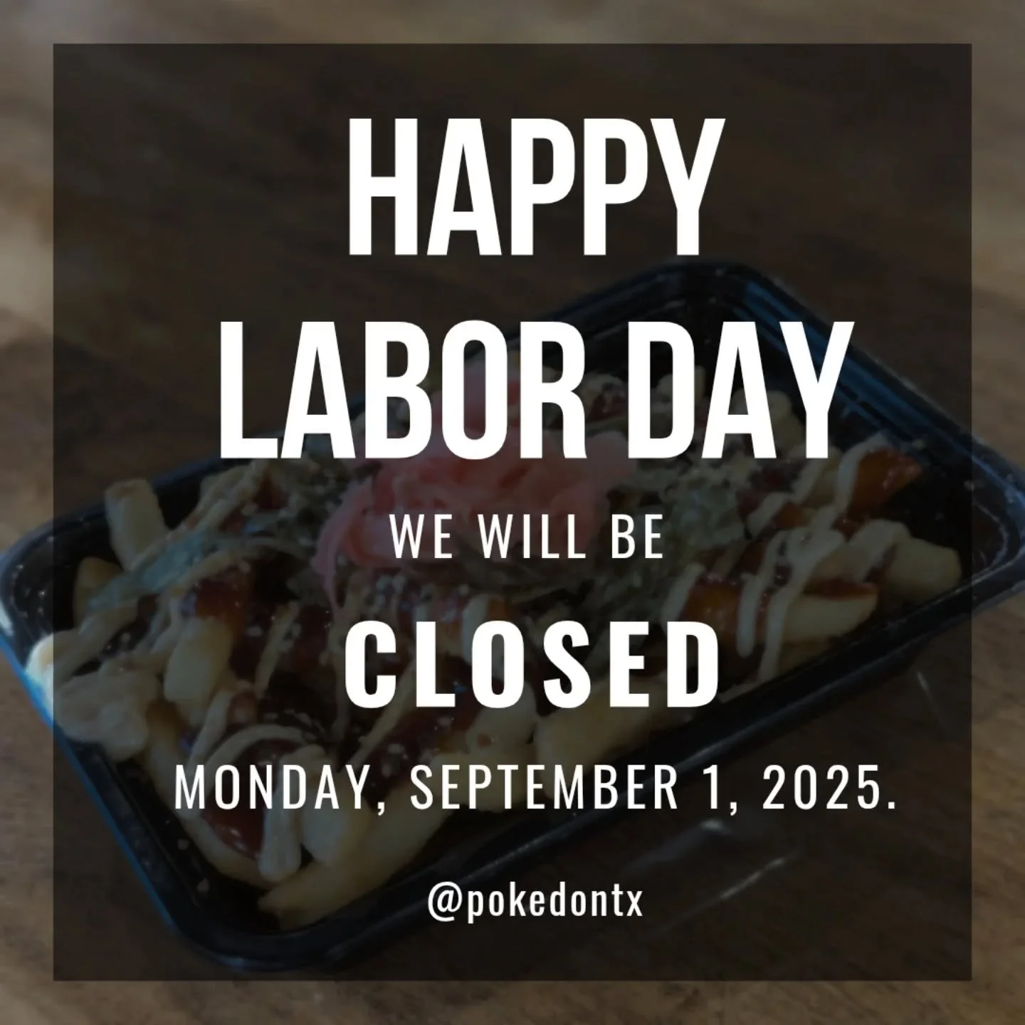 We will be closed Monday for Labor day, so please come visit us today and tomorrow! 
(We are always closed on Sundays)
