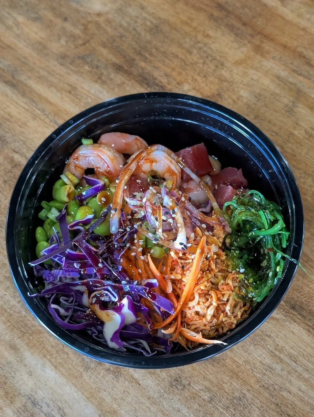 Poke bowls are fin-tastic. 🍣🐟🦐 Come get you one before we close! 

📍Poke Don
277 Buddy Ganem Dr. Portland, TX 78374 
Mon - Sat 11am to 8pm 
Sunday CLOSED
📞361-704-6007