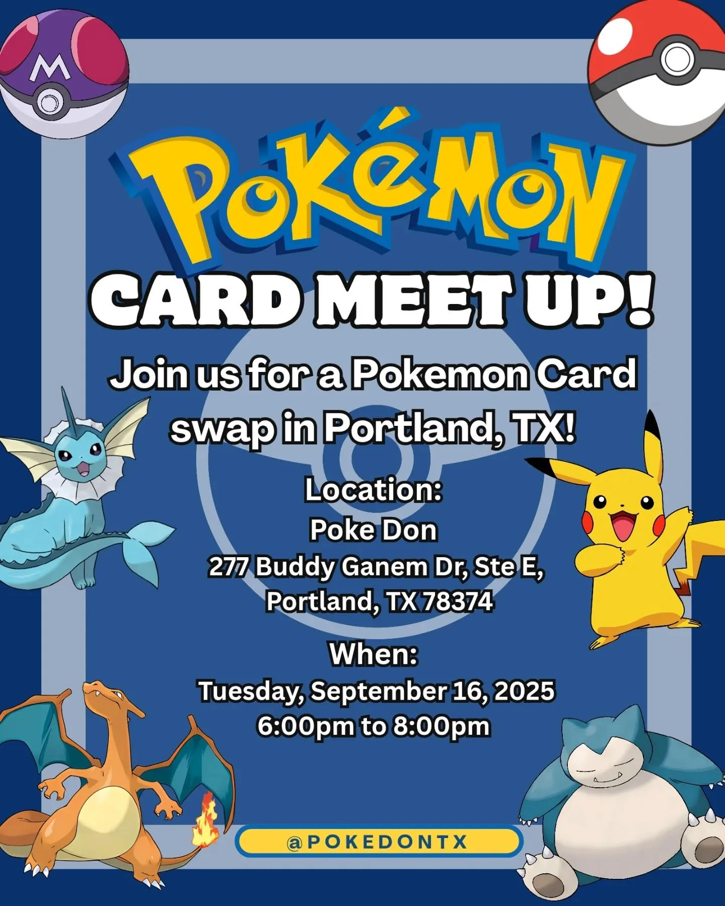 Sorry we had to skip last month, but next Tuesday we will be hosting another pokemon night! 

Come by and trade or play a few rounds of pokemon! 
Remember that these nights are about the love of tcg, so we ask that you just bring CARDS to sell and tr