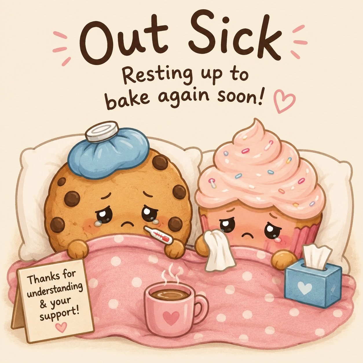 🍪🧁Hi Cupcake &amp; Cookie Lovers!🧁🍪

So much for a break to recover ~ now got the toddler germs (tis coming into that season) so another week to recover and no Saturday markets this weekend 😭

Take care out there ~ it&rsquo;s wild 🤣

See you so