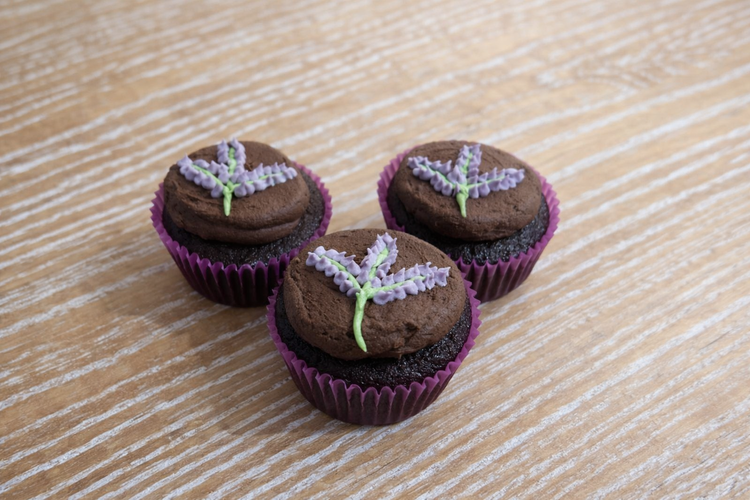 Signature Chocolate & Lavender Cupcakes