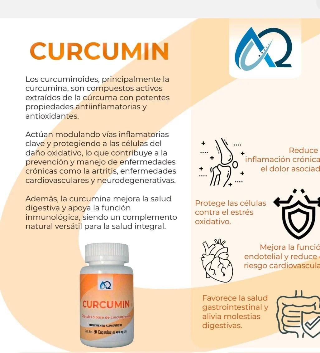 Curcumin Curcuminoides — 60 capsulas 400 mg