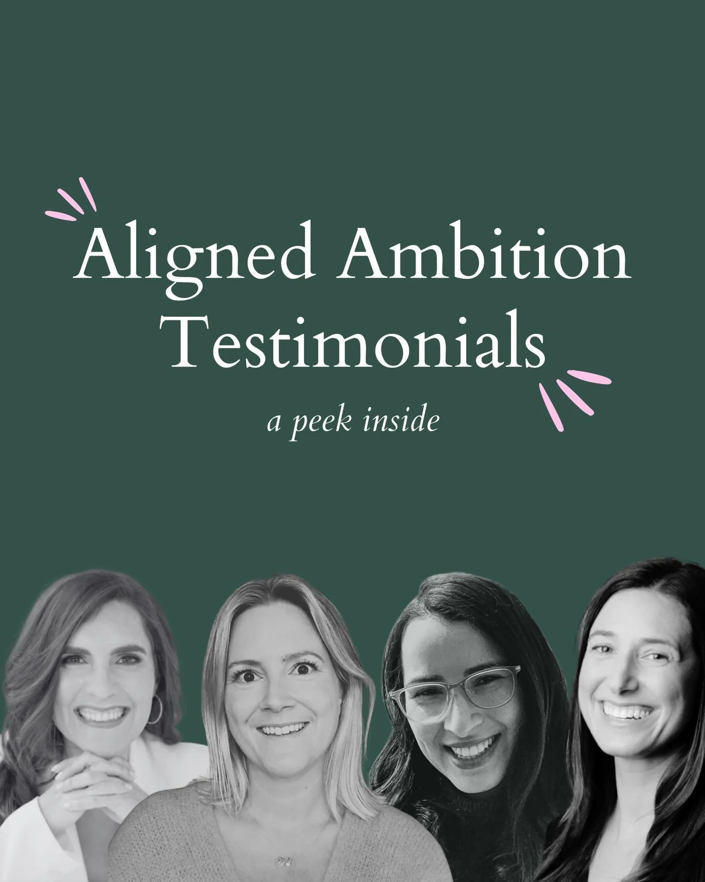 Four women. Four different starting points.

Burnout. Analysis paralysis. A vague sense of direction with no energy behind it. Years of doing the inner work alone and still feeling stuck.

Same shift on the other side: clarity rigorous enough to actu