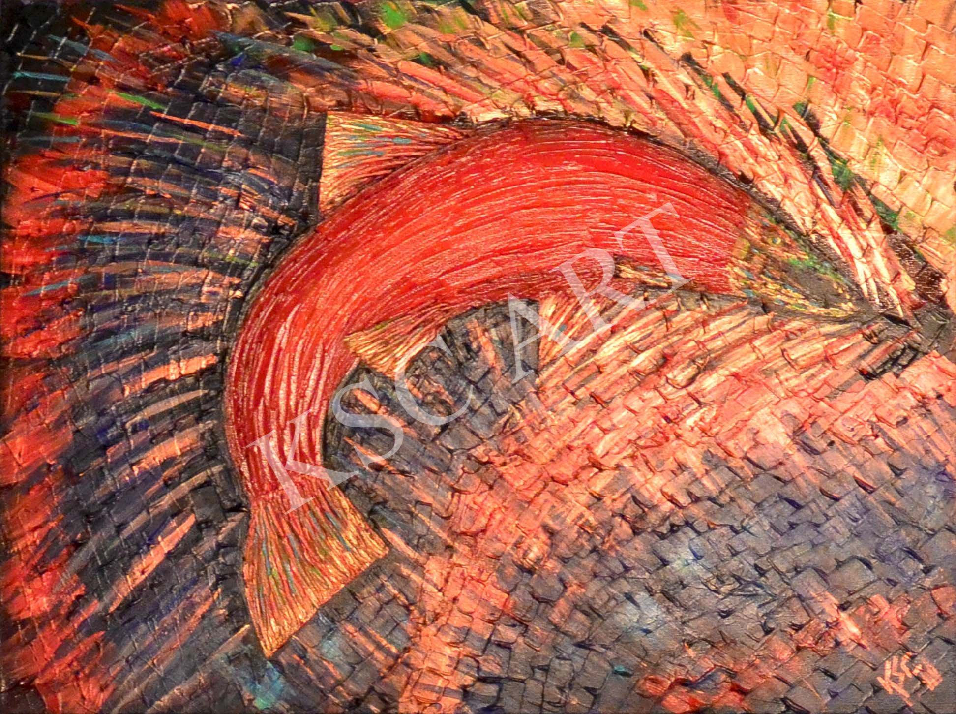 Red Kokanee / 18" x 24"