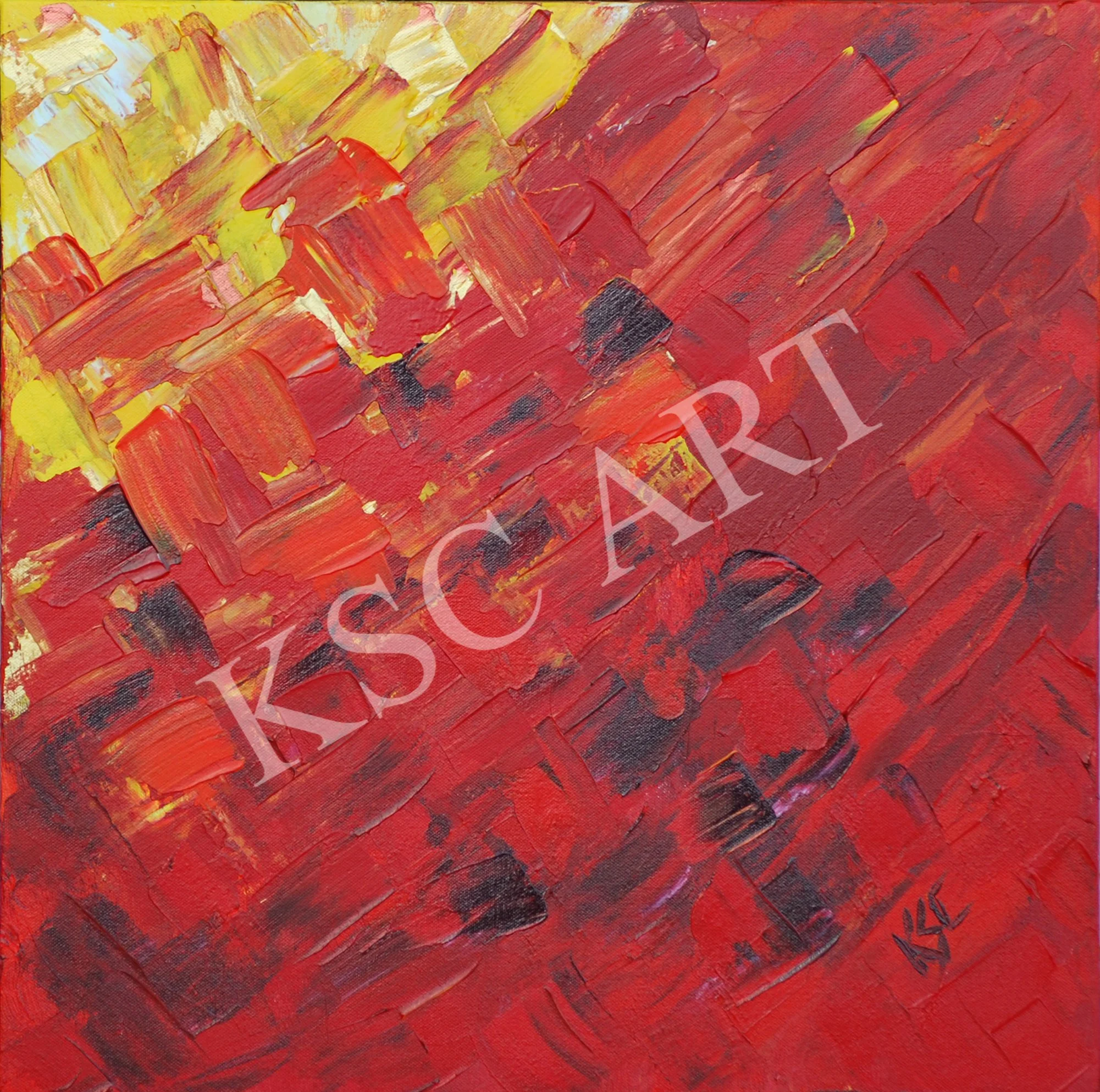 I Love Red / 20" x 20"
