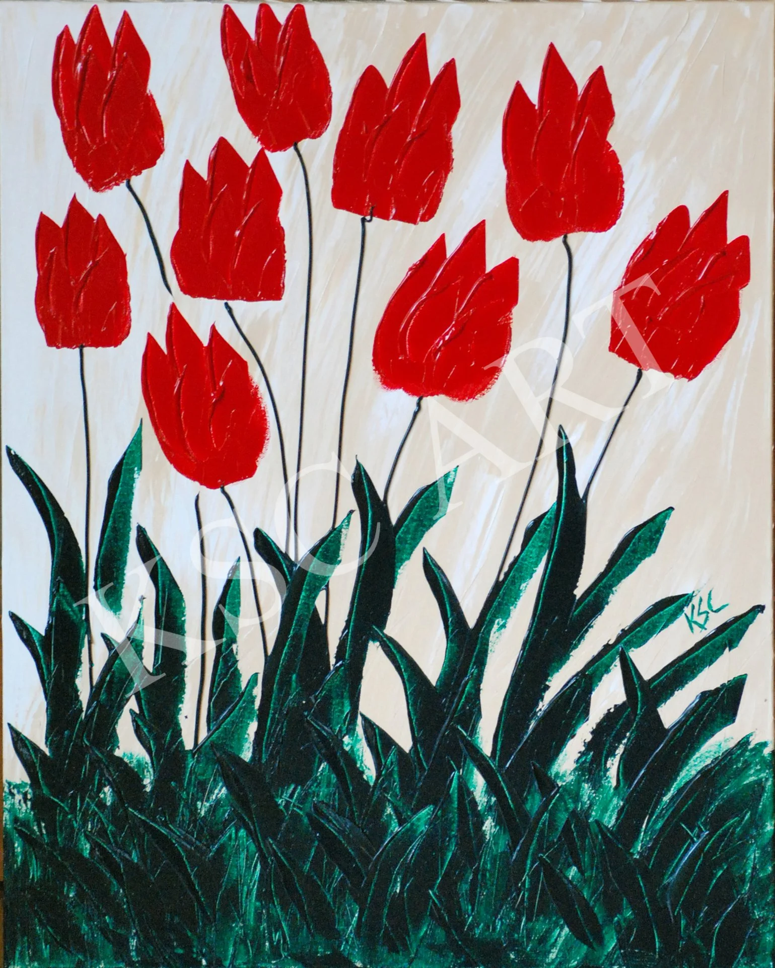 Spring Tulips / 30" x 24"