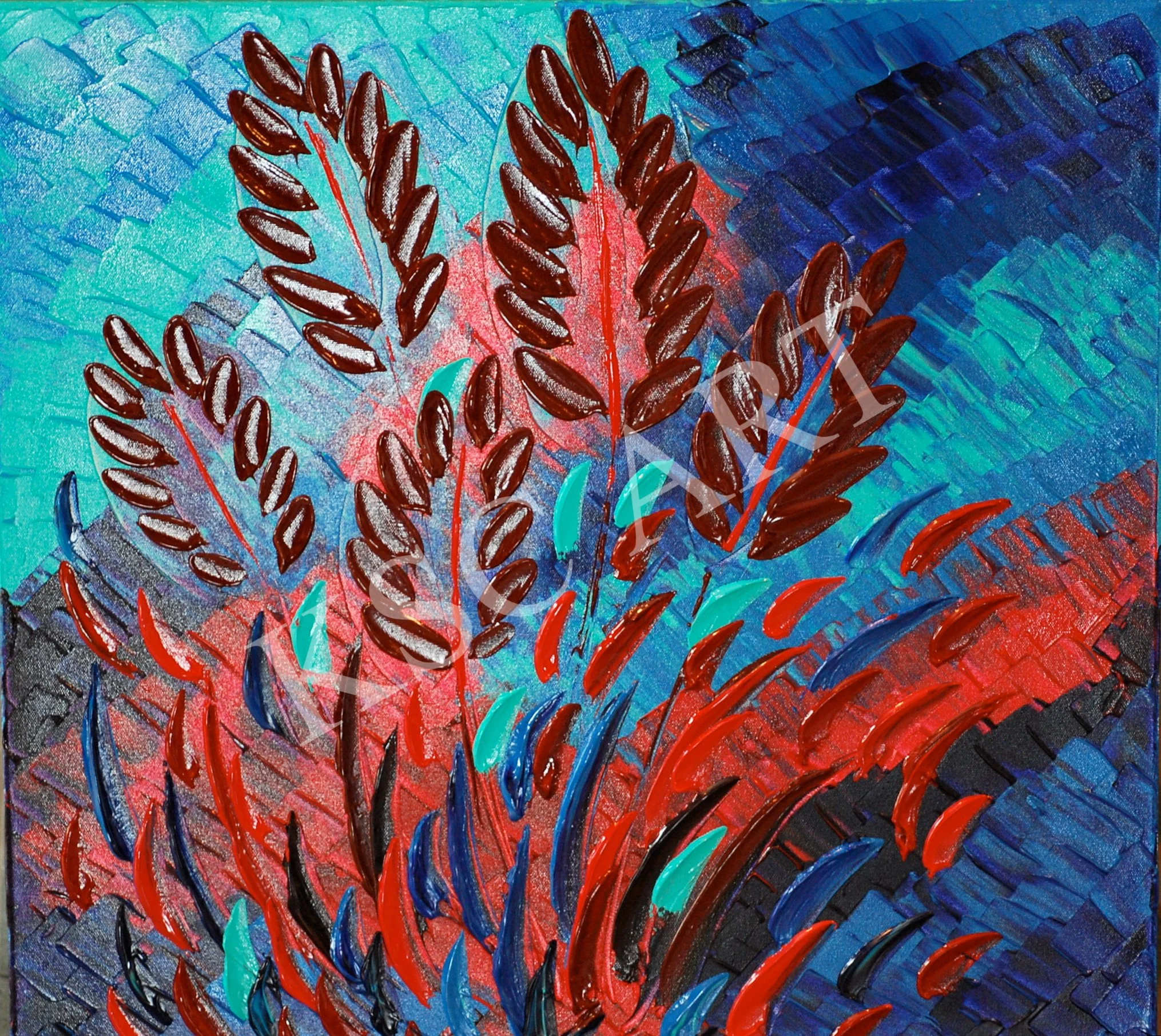 Park Flowers II / 24" x 24"