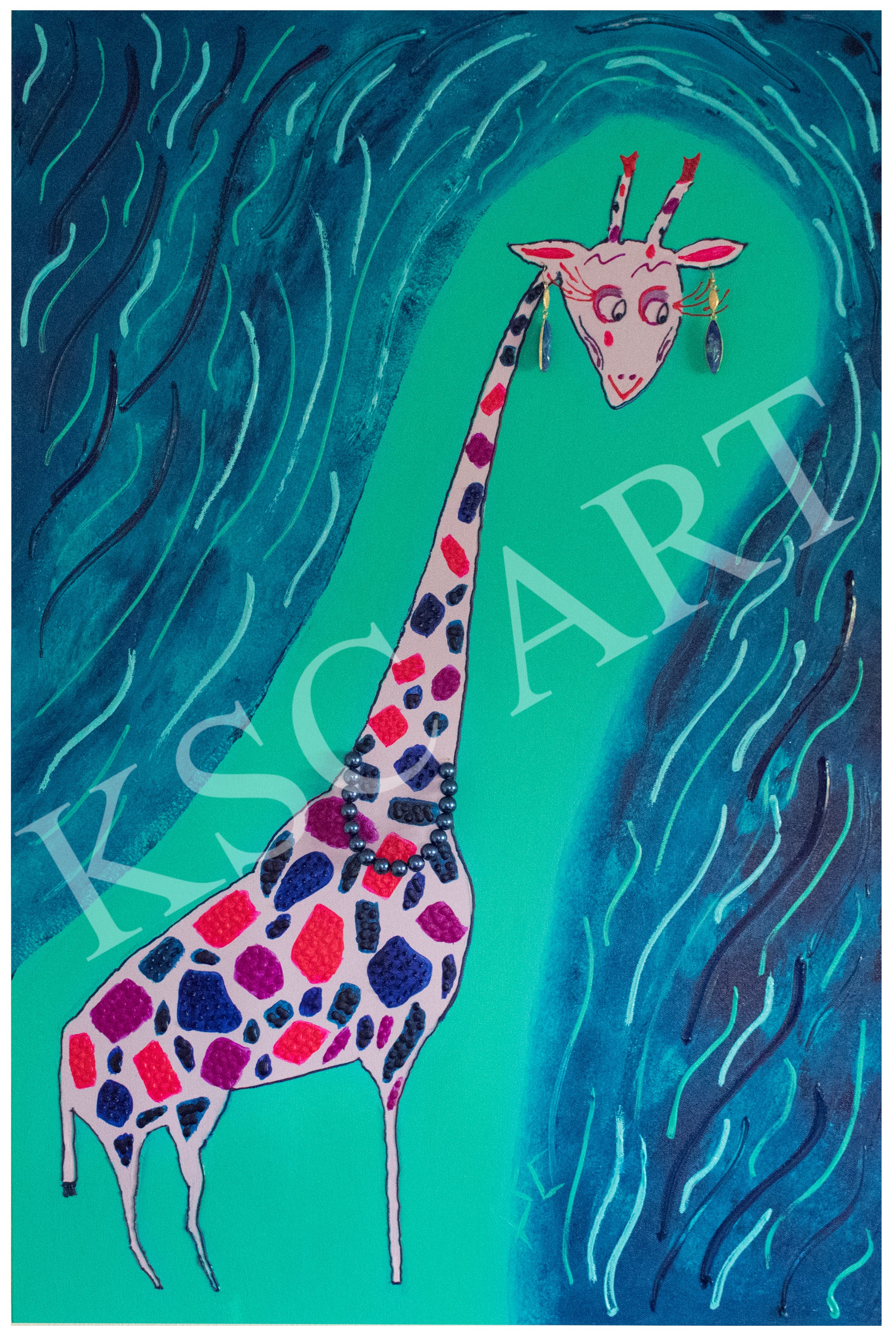 Giraffe / 36" x 24"