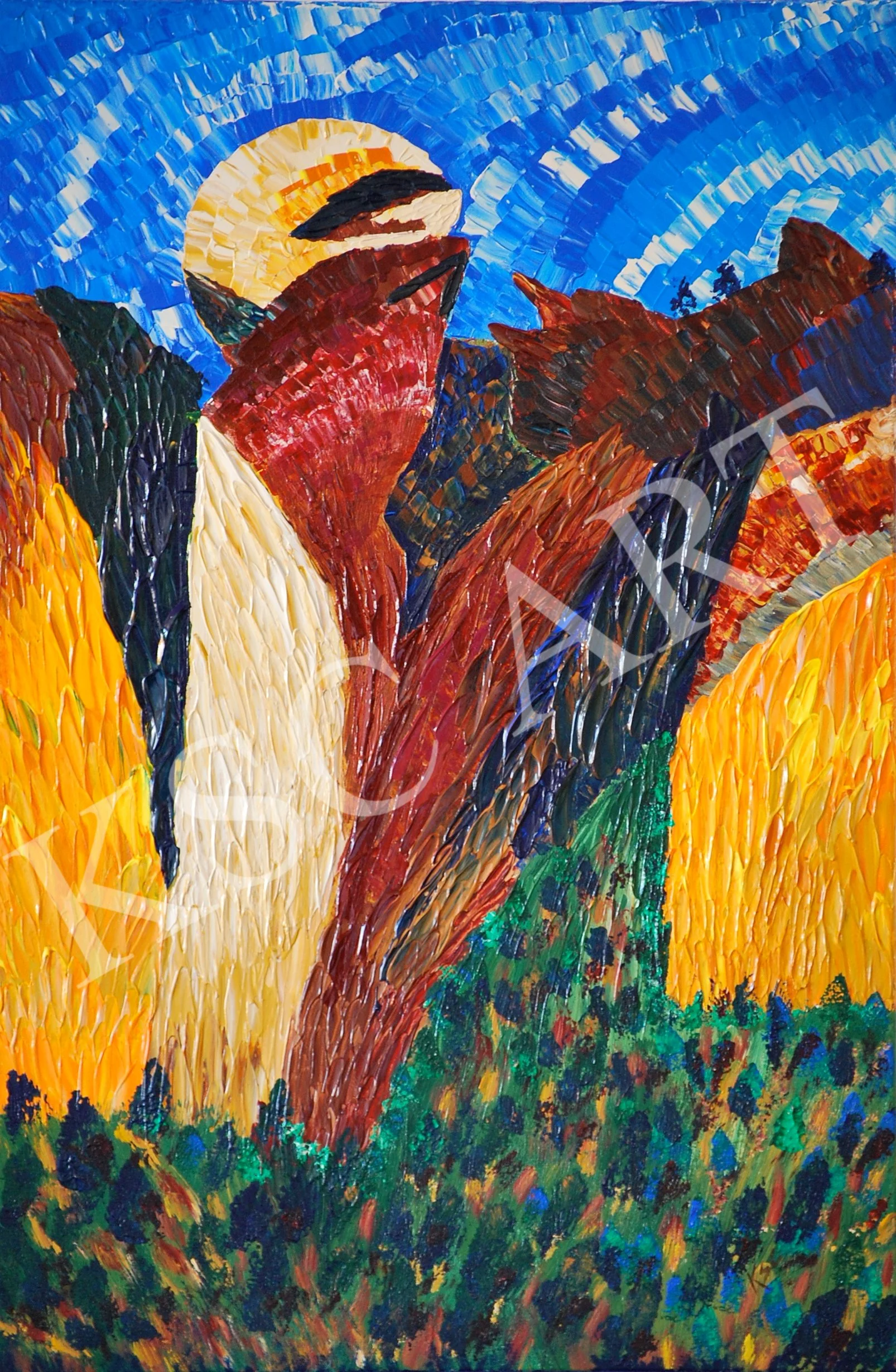 Monkey Face at Smith Rock / 40" x 30"