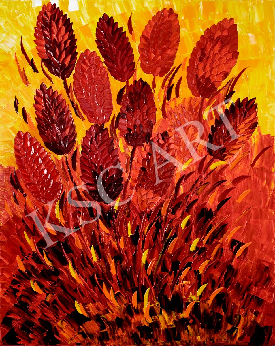 Red Symphony / 60" x 48"