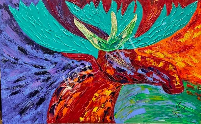Holy Moose III / 60" x 48"