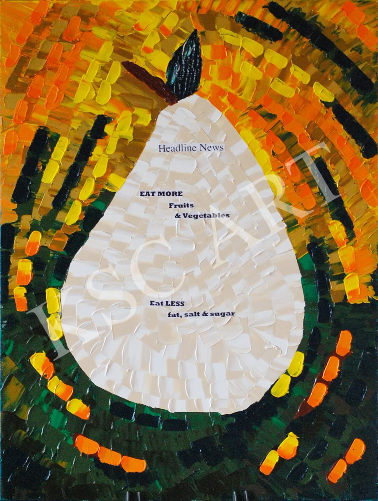 Eat More Eat Less / 24" x 18"