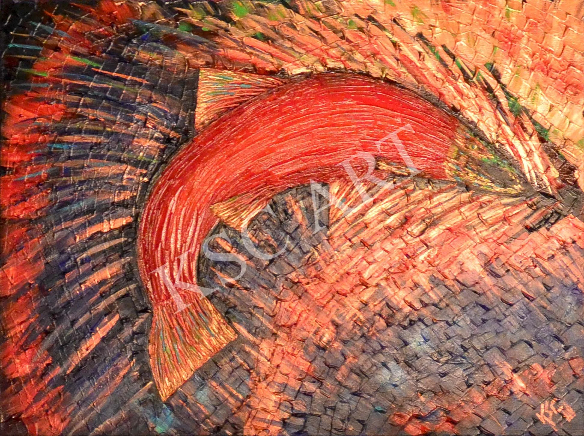 Red Kokanee / 18" x 24"