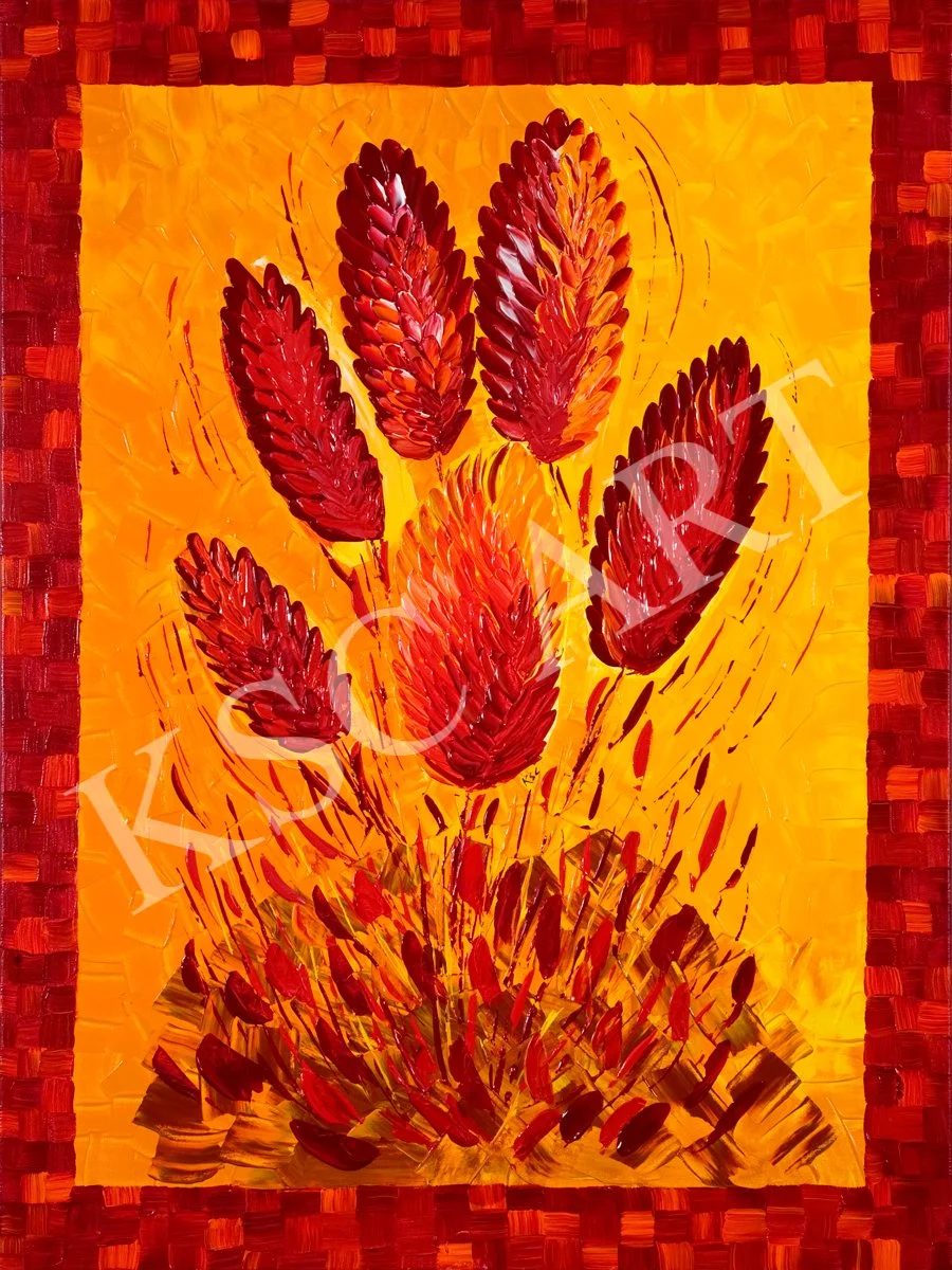 Fire Flowers / 40" x 30"