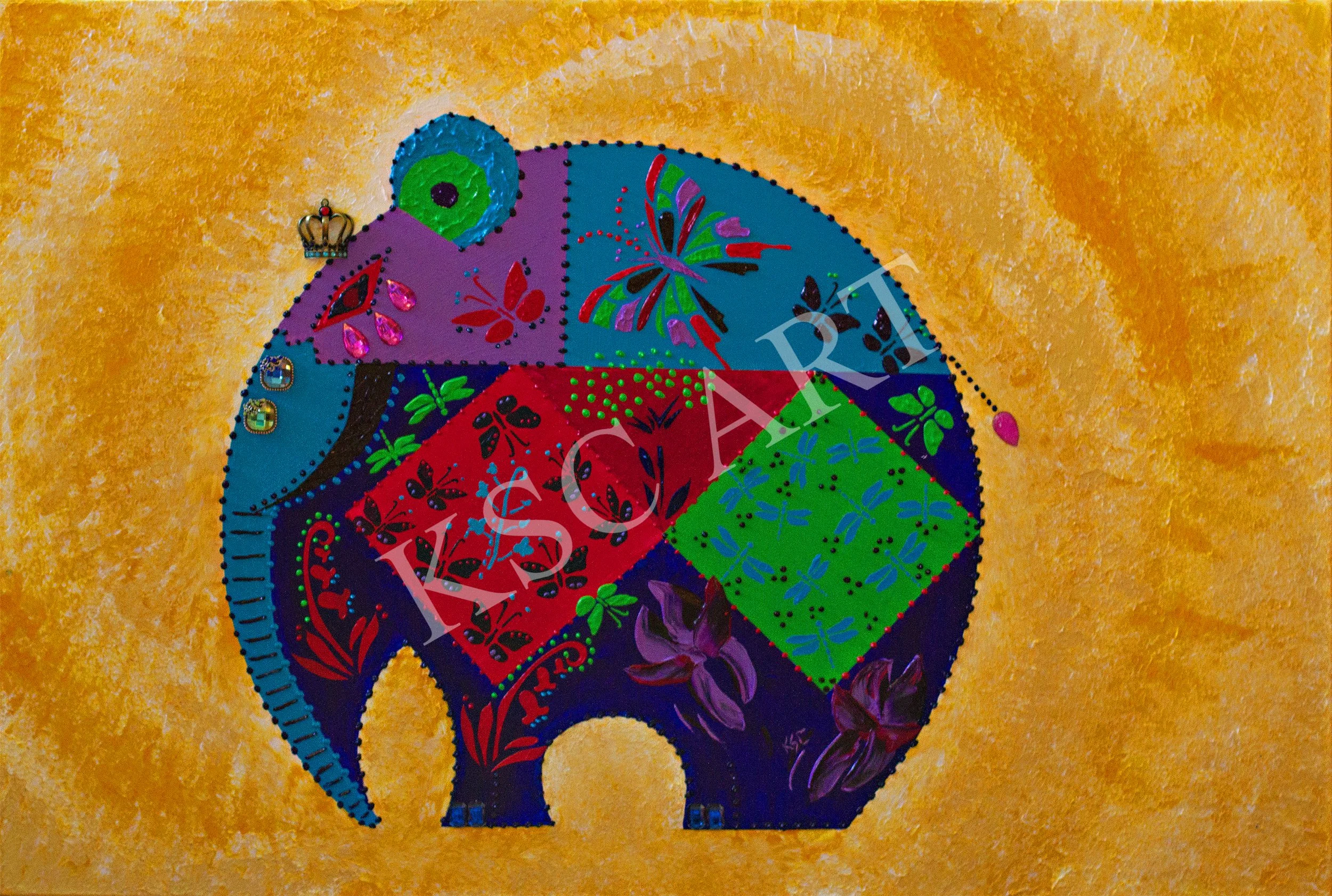 Elephant Bling / 24" x 36"
