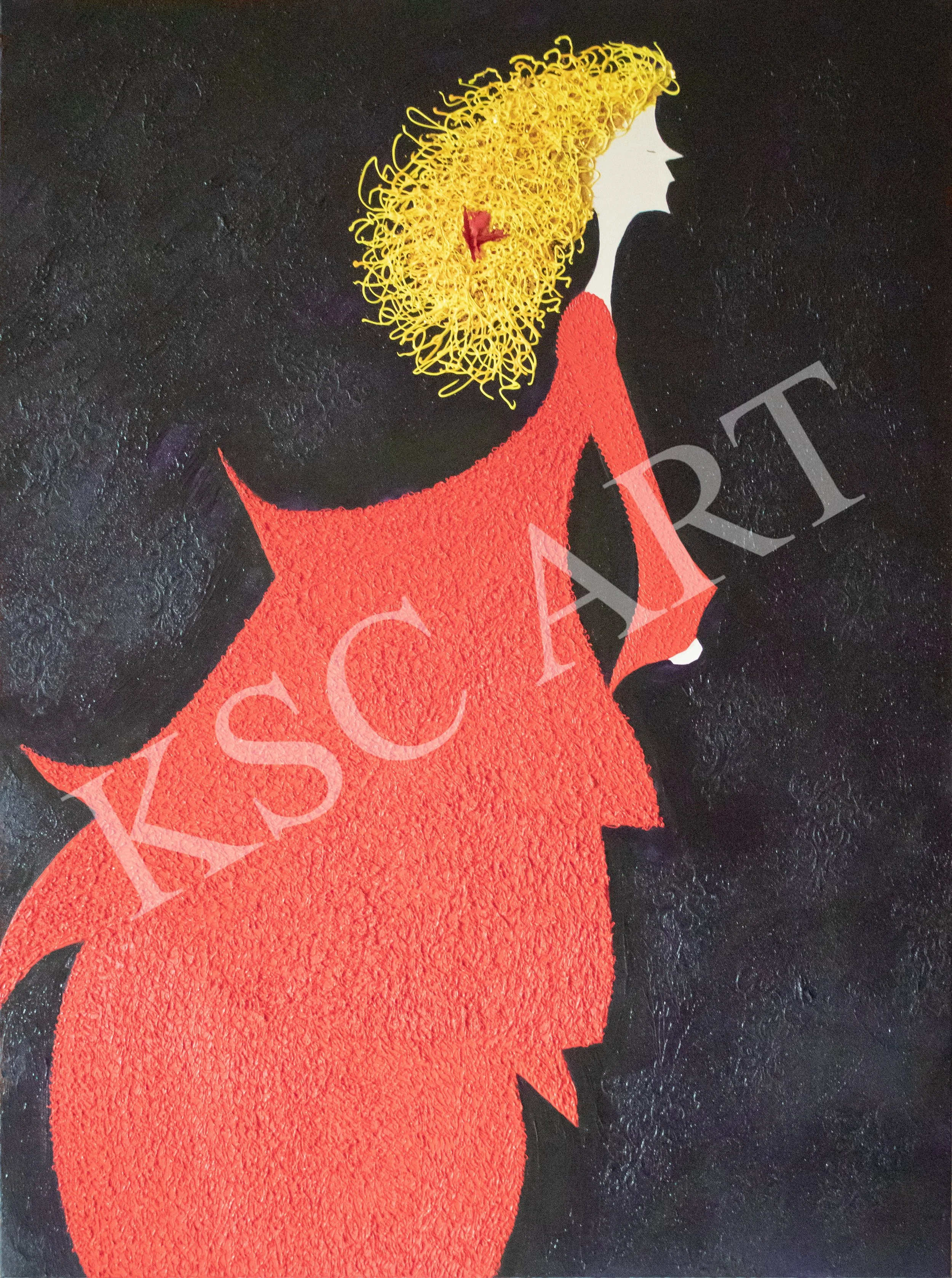 Red Dress / 40" x 30"