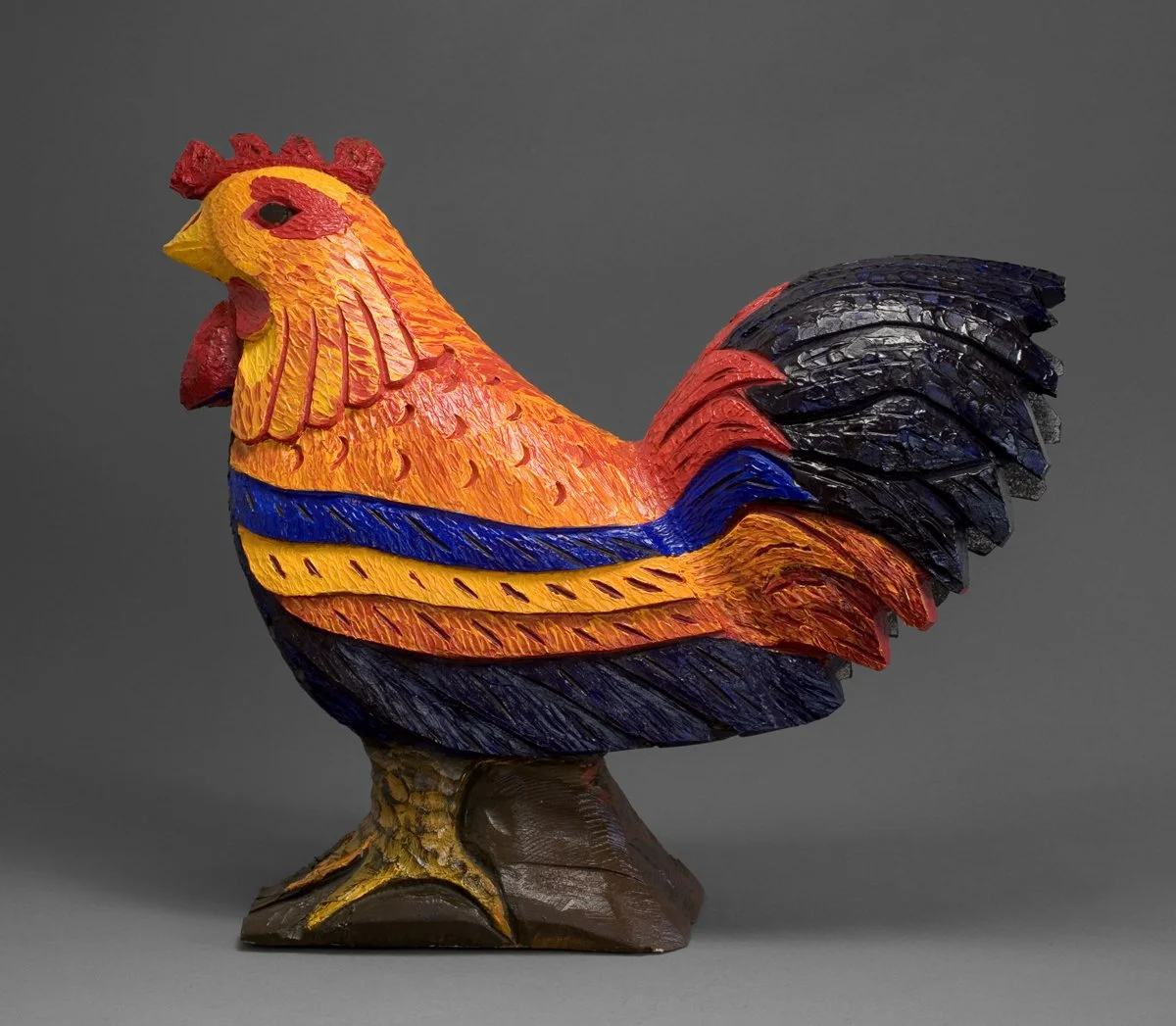 Wooden Hand Painted Rooster