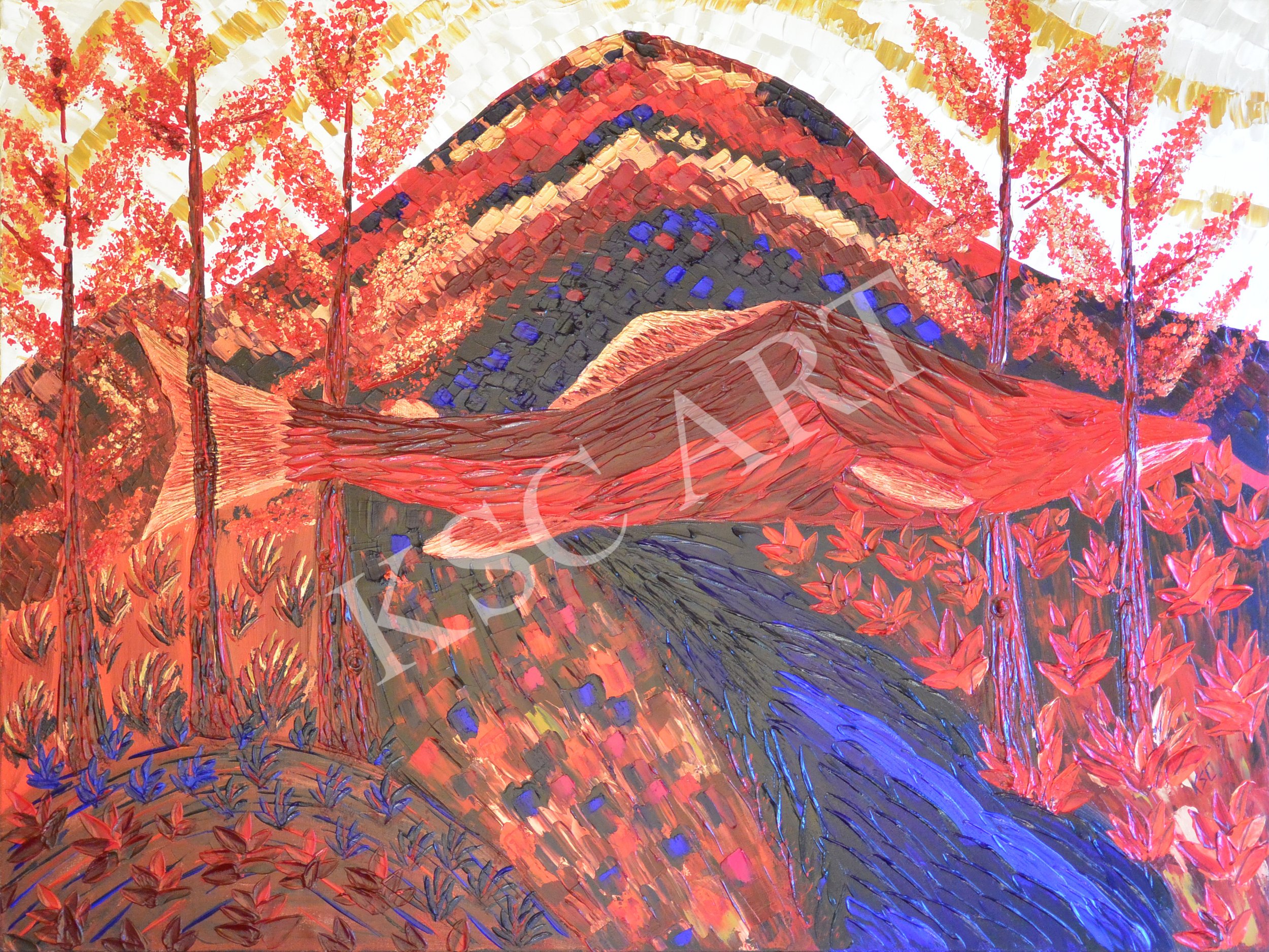 Kokanee at the Metolius & Black Butte / 36" x 48"