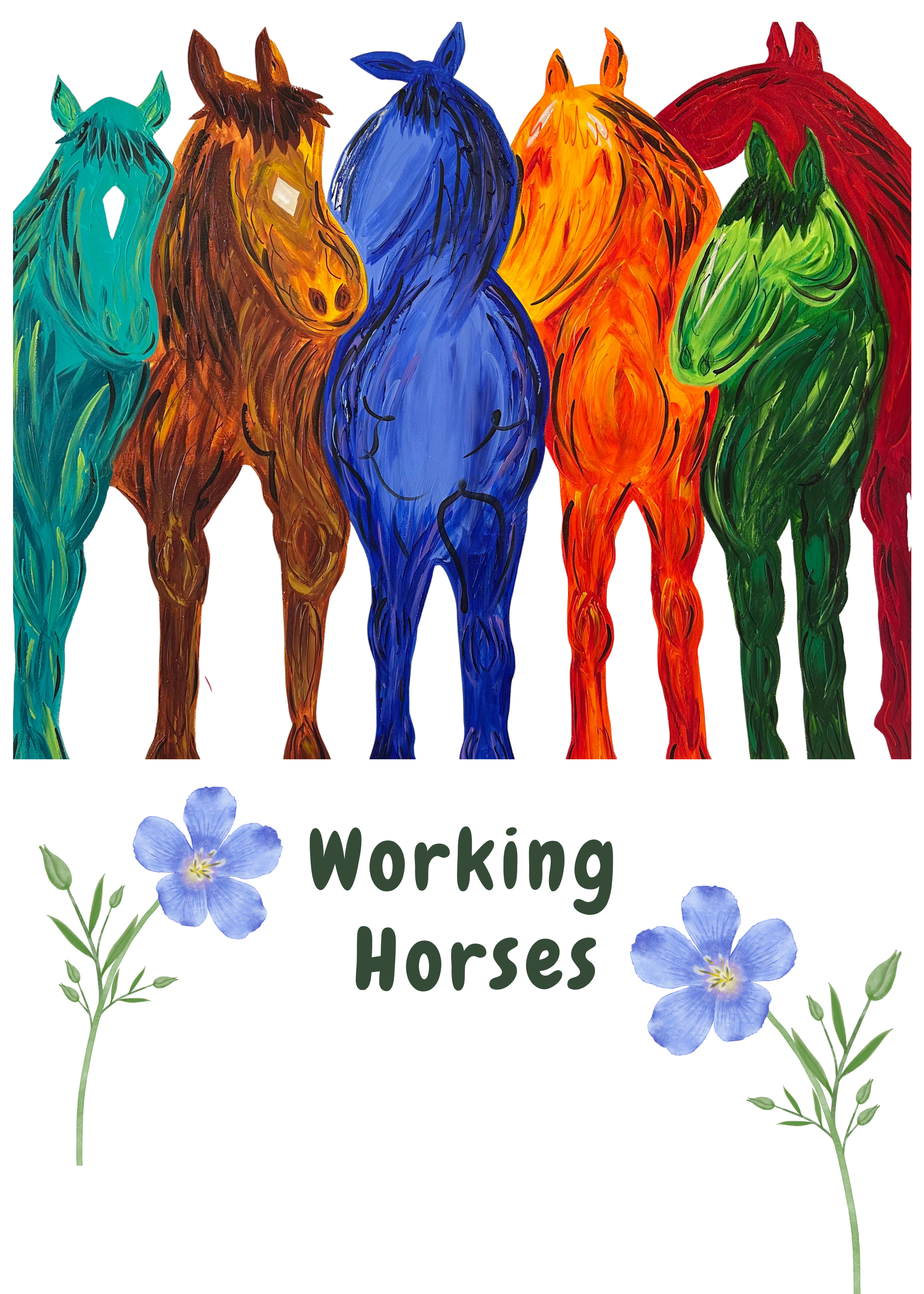 Working Horses - Choose From: Kitchen Towels, Swedish Dish Cloths, Or a Tote Bag