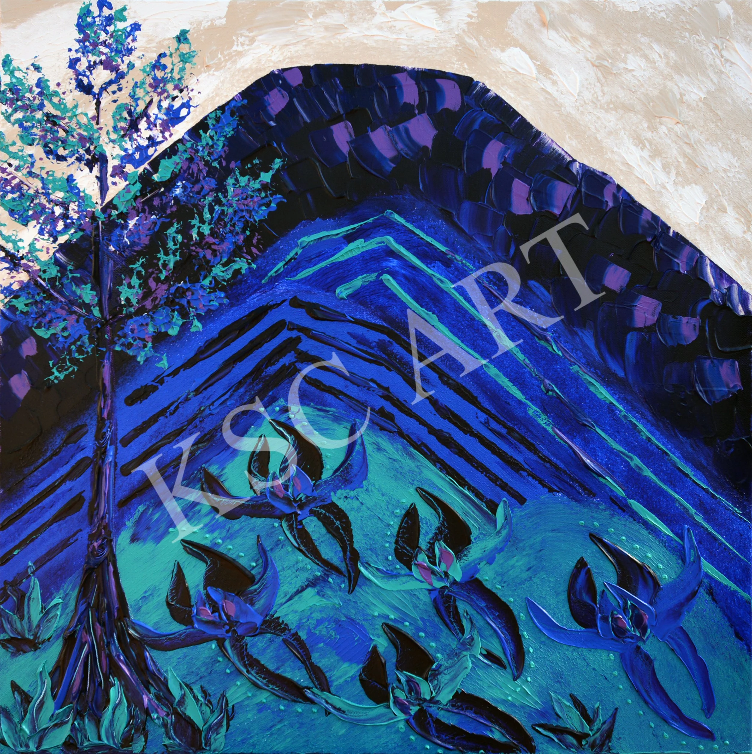 Mary's Peak Blue Beauty / 24" x 24"