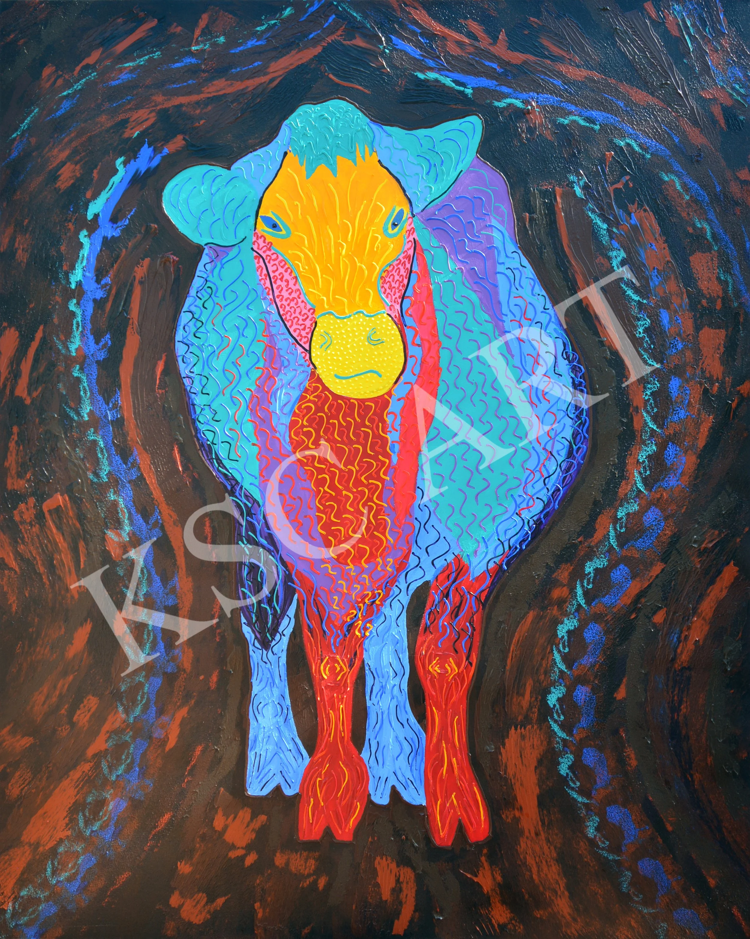 Holy Cow III / 60" x 48"