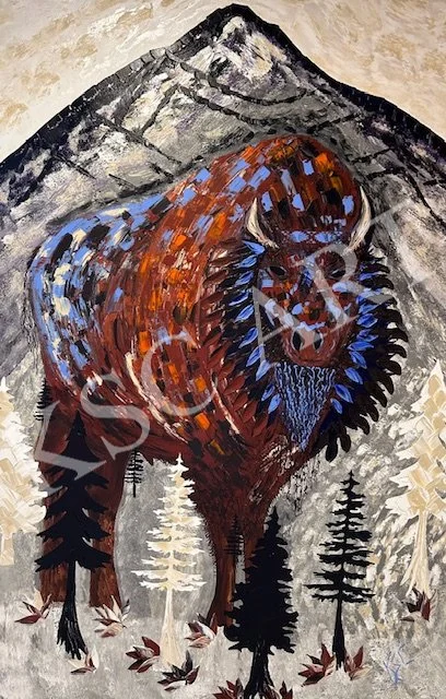 Buffalo in Dress / 30" x 48"