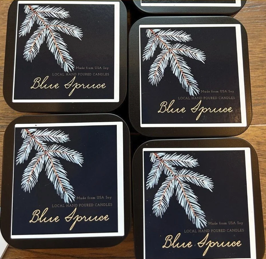Black, Western Label Candles (6 Candles)