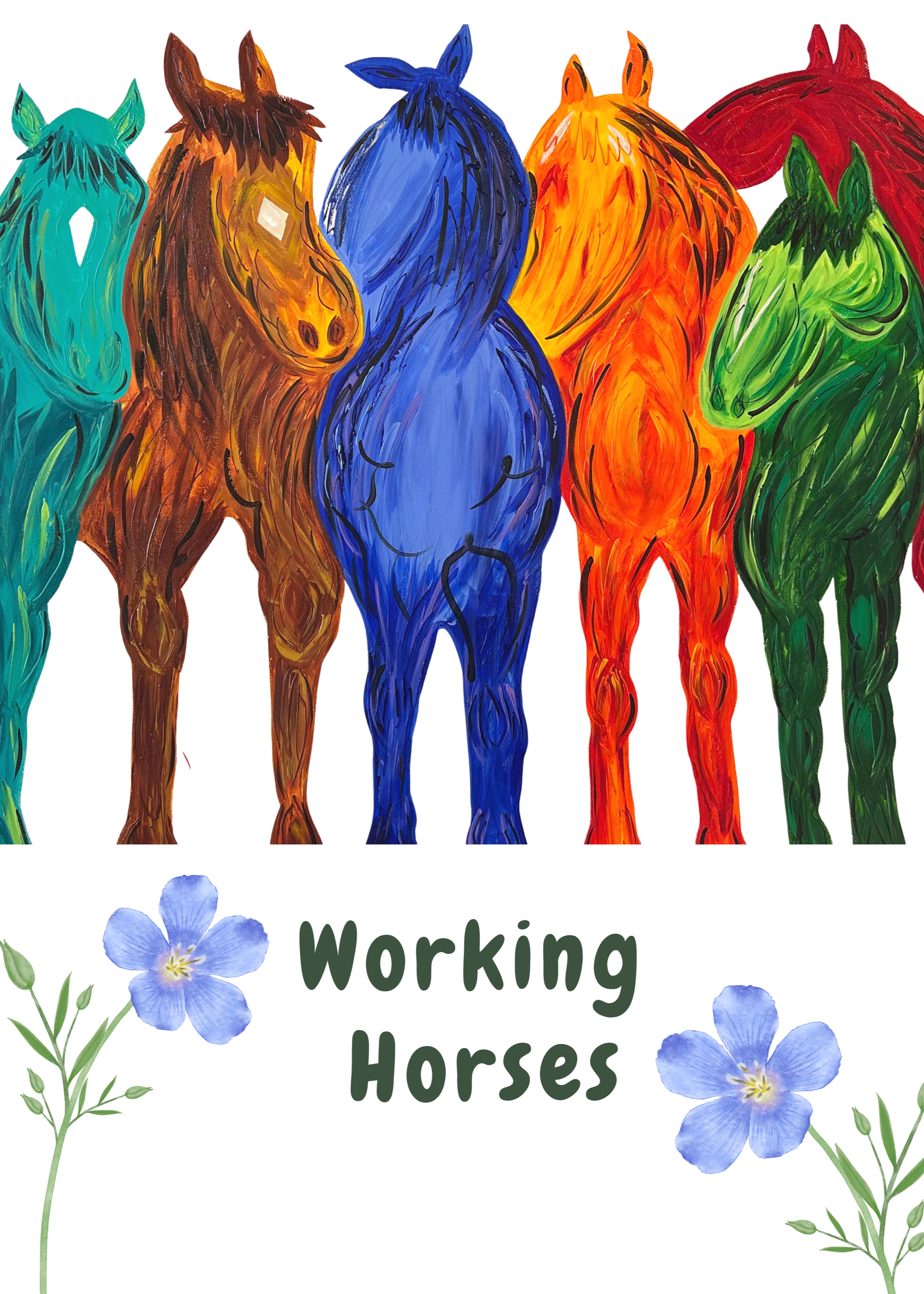 Working Horses - Choose From: Kitchen Towels, Swedish Dish Cloths, Or a Tote Bag