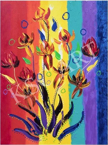 Dance of the Iris / 24" x 36"
