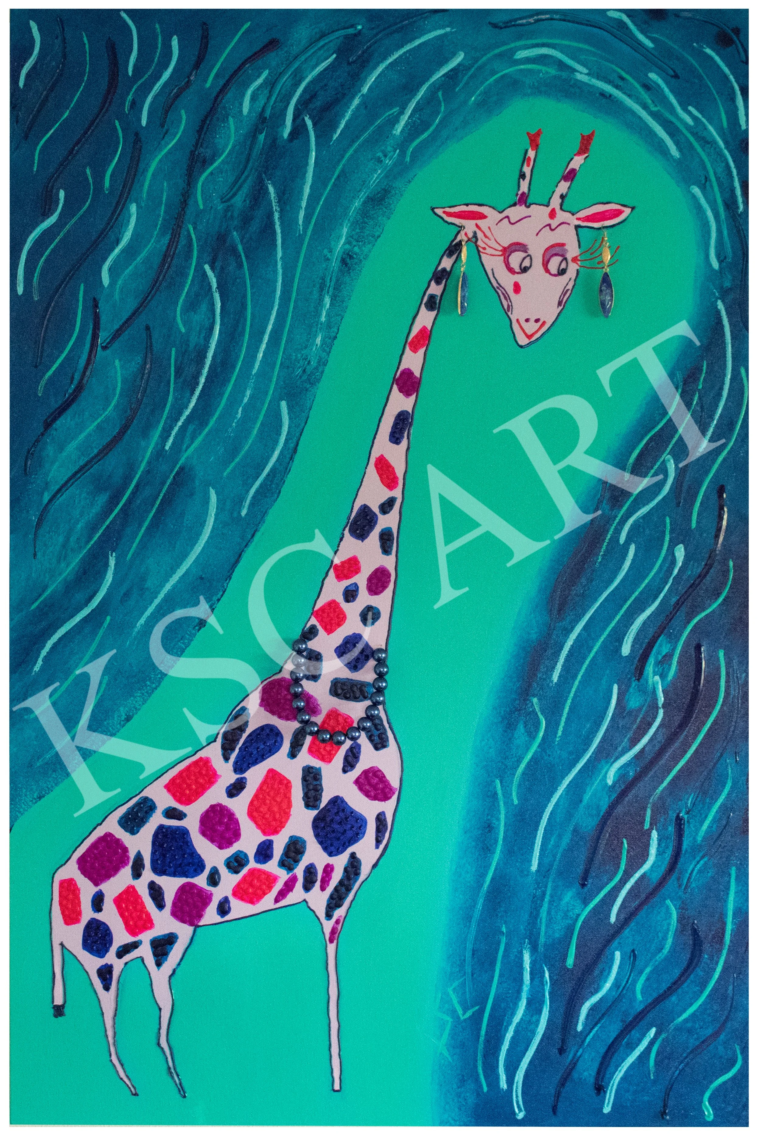 Giraffe / 36" x 24"