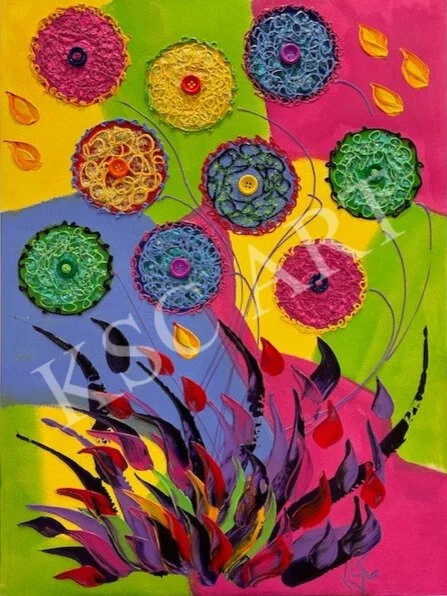 Gearing up for Spring / 36" x 30"
