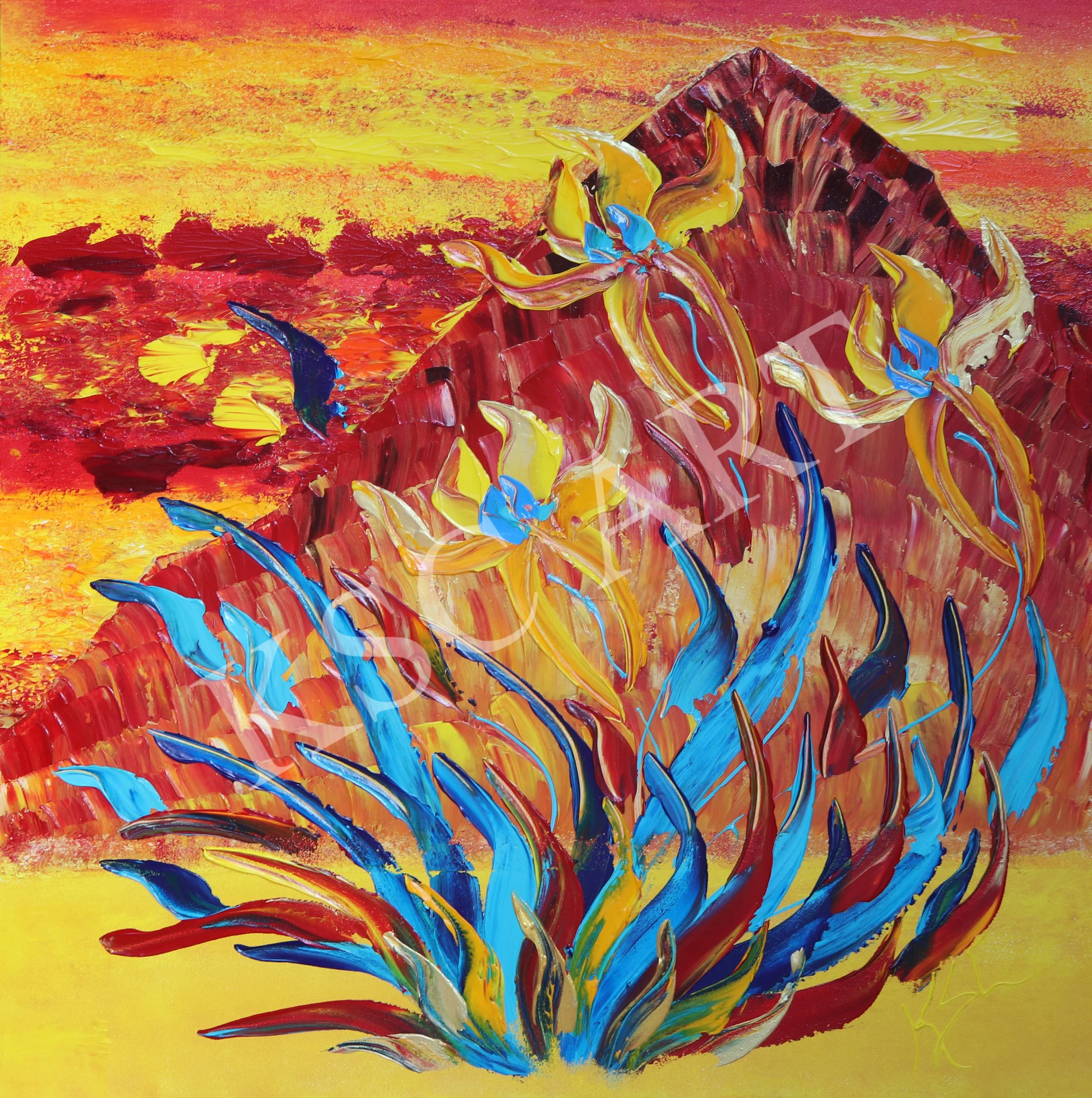 Sunrise Over Mt. Hood / 30" x 30"