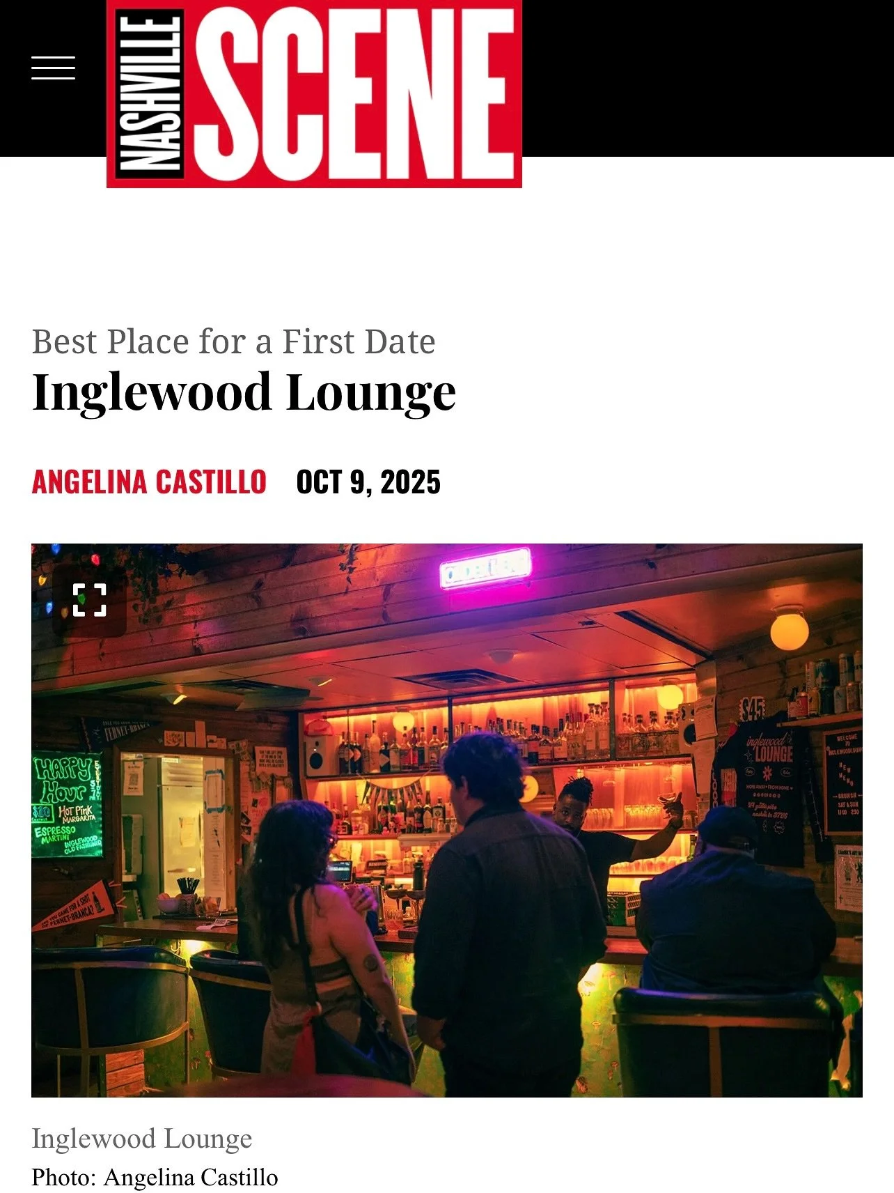 Flattering lights. Cozy corners. The most delicious bar food in all the land. ✨ Thanks @nashvillescene for naming us &ldquo;Best Place for a First Date&rdquo;! 💋🥇 We&rsquo;ll make sure it&rsquo;s one to remember. 💗 #singlewoodlounge