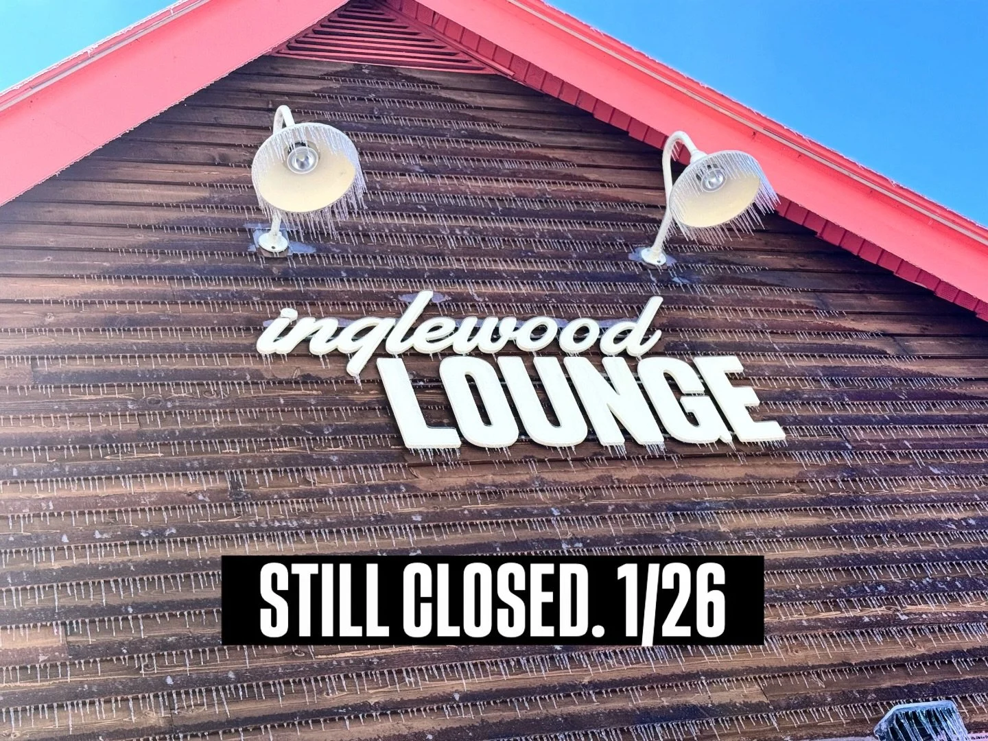 No Electricity ⚡️Sending all our love to our Nashville neighbors weathering this ice storm. 🤍 Stay safe &amp; warm out there! ❌🧊

#inglewoodlounge #eastnashville #icestorm2026 #staysafe #closedtoday