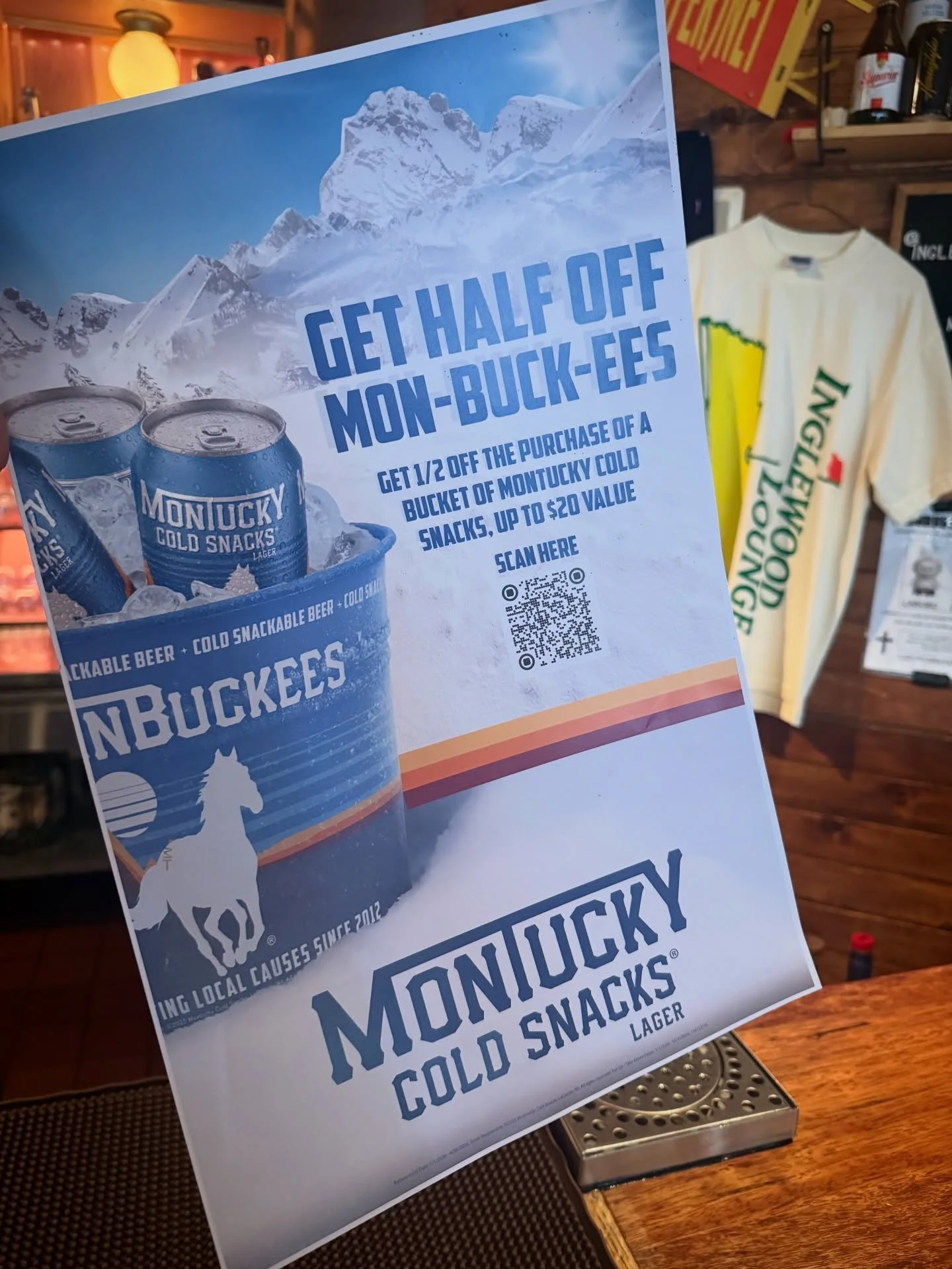 🚨 HALF OFF BEER&hellip; kinda. 👀🍻
Here&rsquo;s the deal : Grab a bucket of 5 Montucky Cold Snacks for $25&hellip; Then get $12.50 BACK via Venmo. 💸
Just scan the QR, send your receipt &amp; get money back. ✅
A little wacky, but totally worth it. 