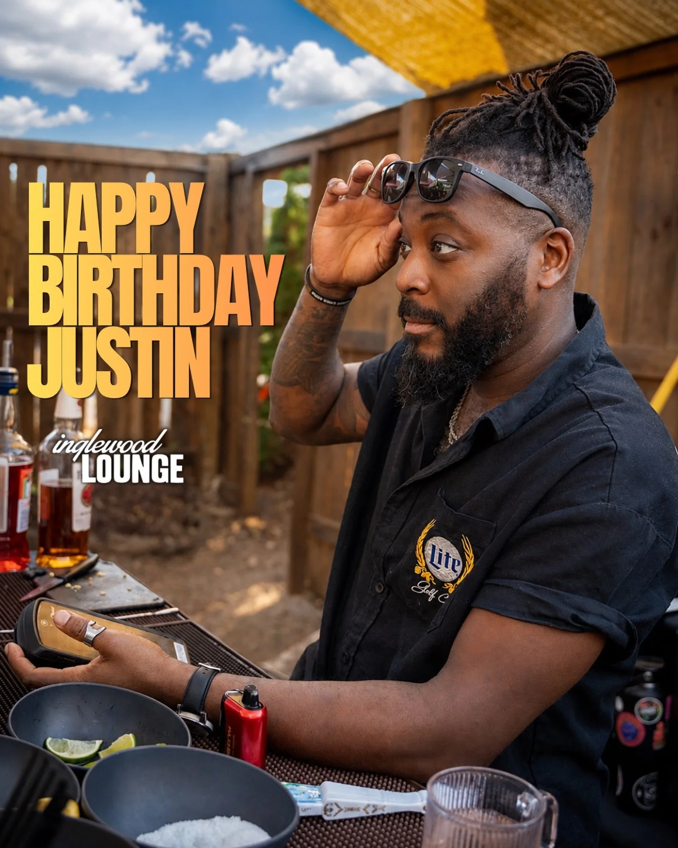 HAPPY JUSTIN DAY!! 😎 Cheers to our fearless leader, the OG vibe bringer, the Gemini Legend. 💪 Tonight, we celebrate YOU!! 🎂✨ 
The Justin Jam starts at 9PM! 🔥 @eastsidejamnashville 

#inglewoodlounge #youknowthevibe #eastnashville #happybirthday #