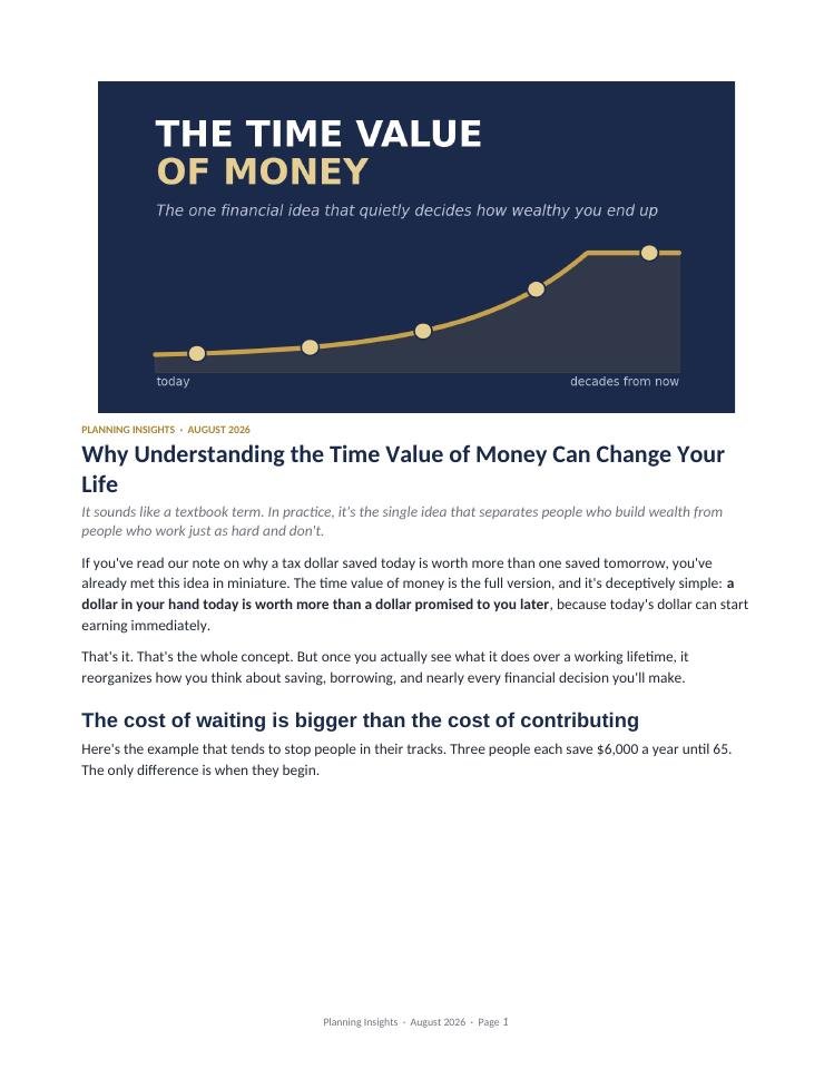 Why Understanding the Time Value of Money Can Change Your Life