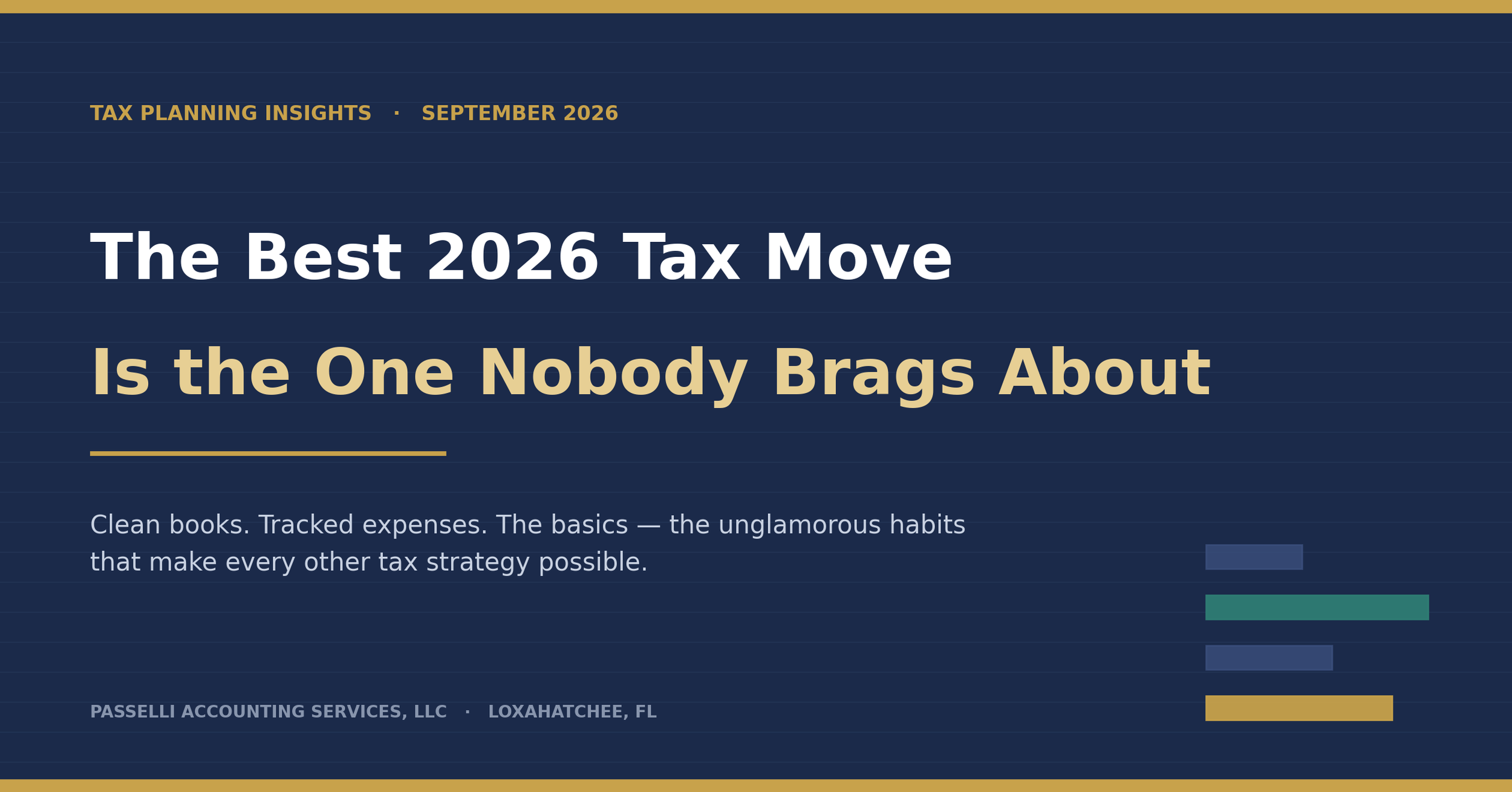 The Best 2026 Tax Move Is the One Nobody Brags About