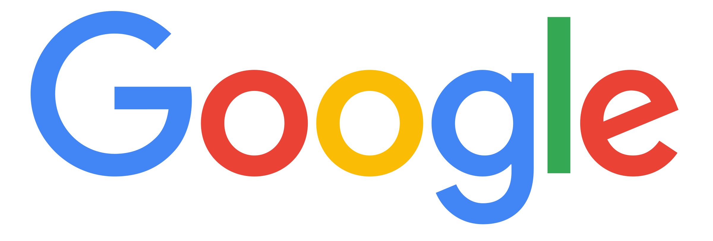 Google logo with multicolored letters