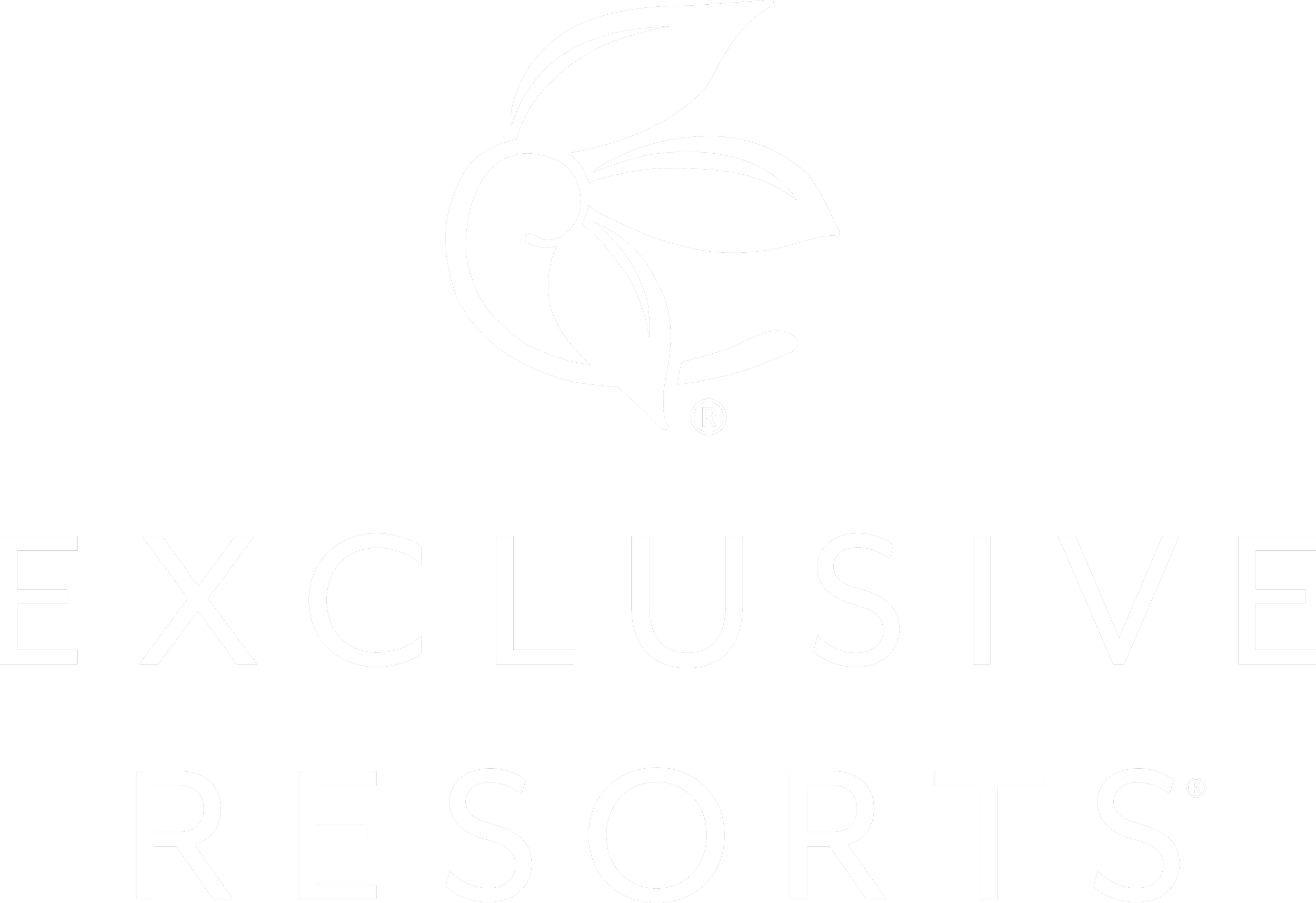 Exclusive Resorts logo in white