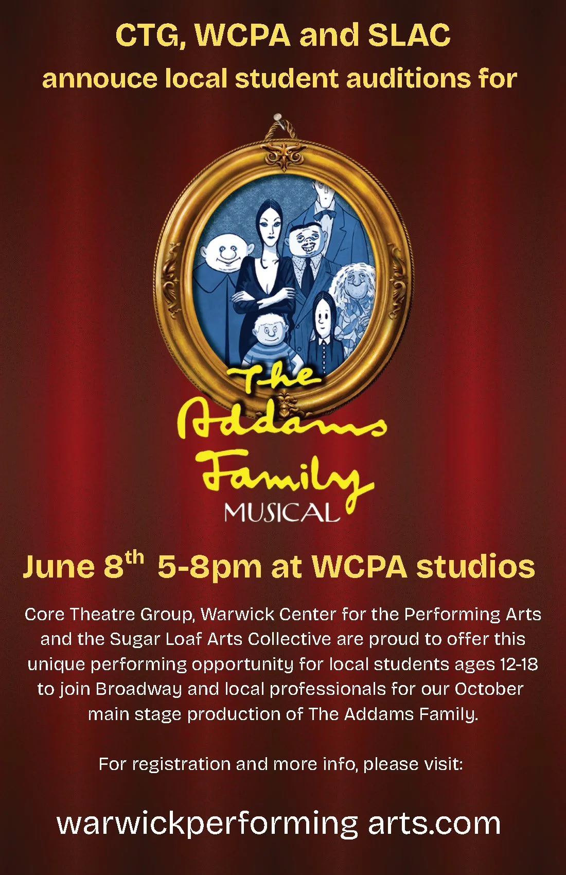 Sugar Loaf Arts Collective: The Addams Family Student Ensemble Audition