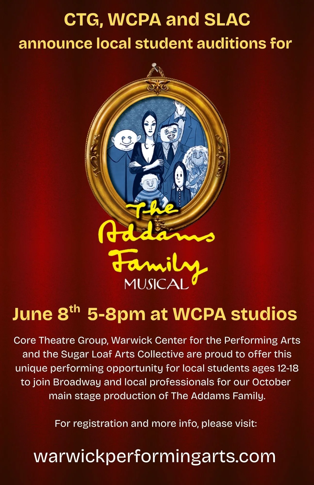 Sugar Loaf Arts Collective: The Addams Family Student Ensemble Audition