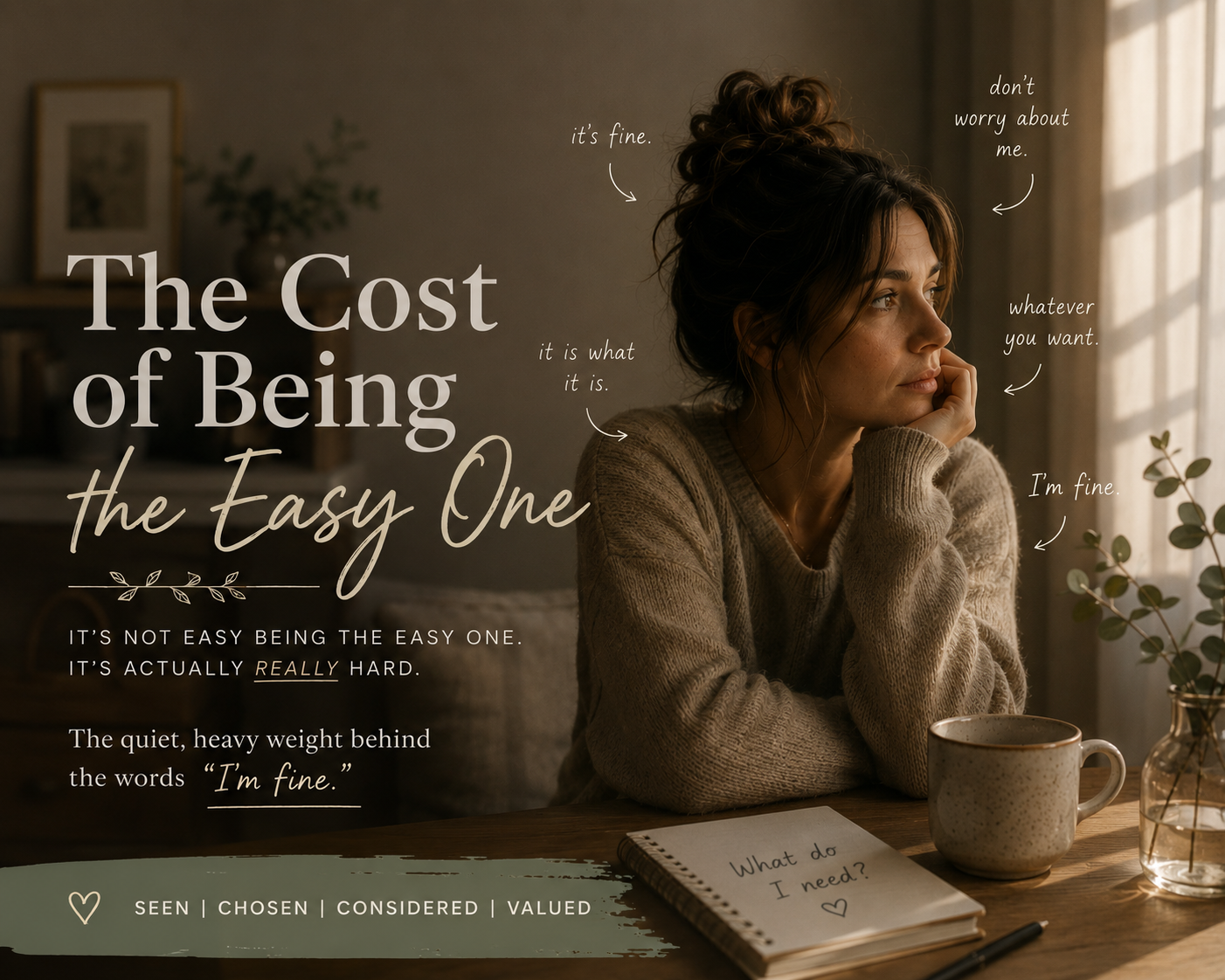 The Cost of Being The Easy One