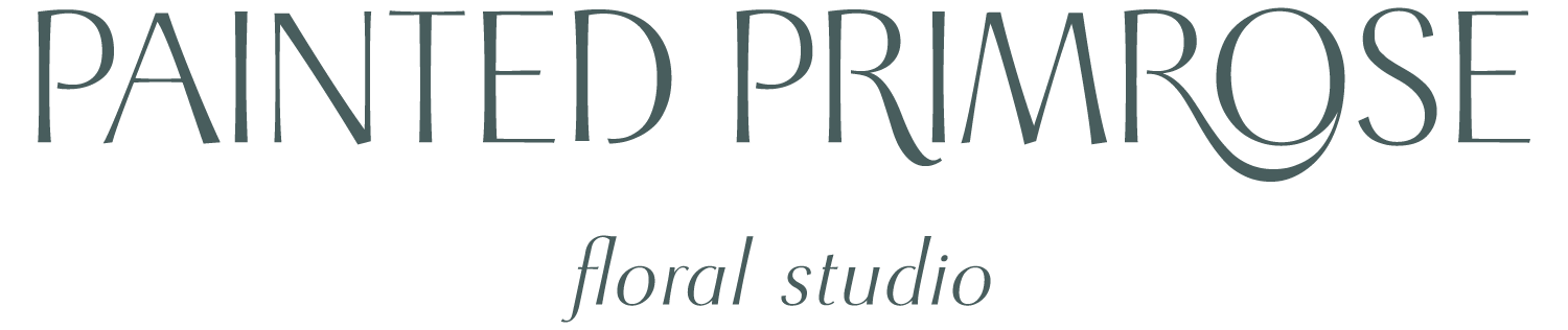 Text logo for painted primrose floral studio